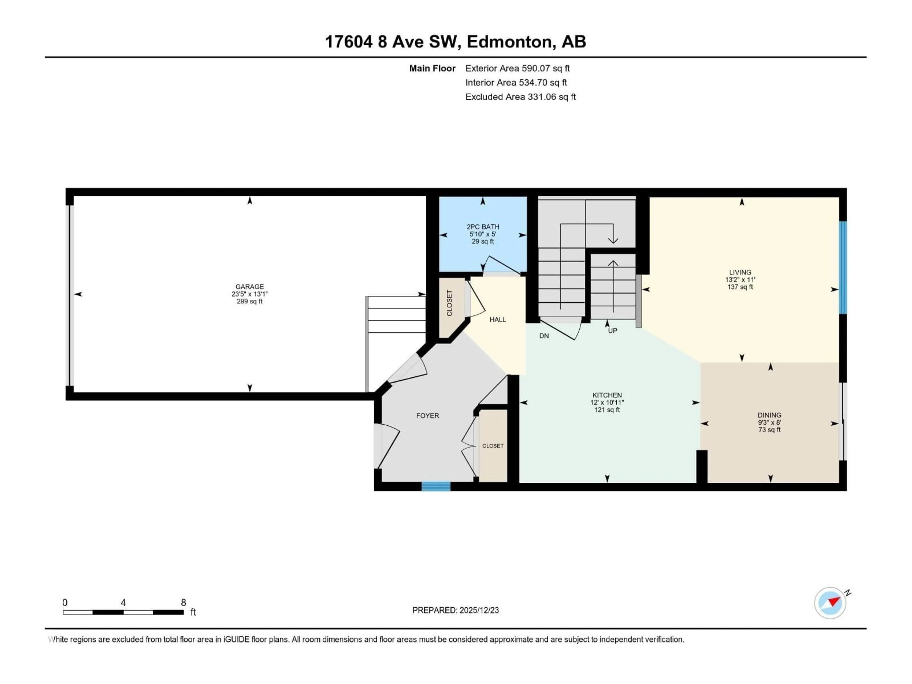 Floor plan for SW - 17604 8 AV, Edmonton Alberta T6W2X3