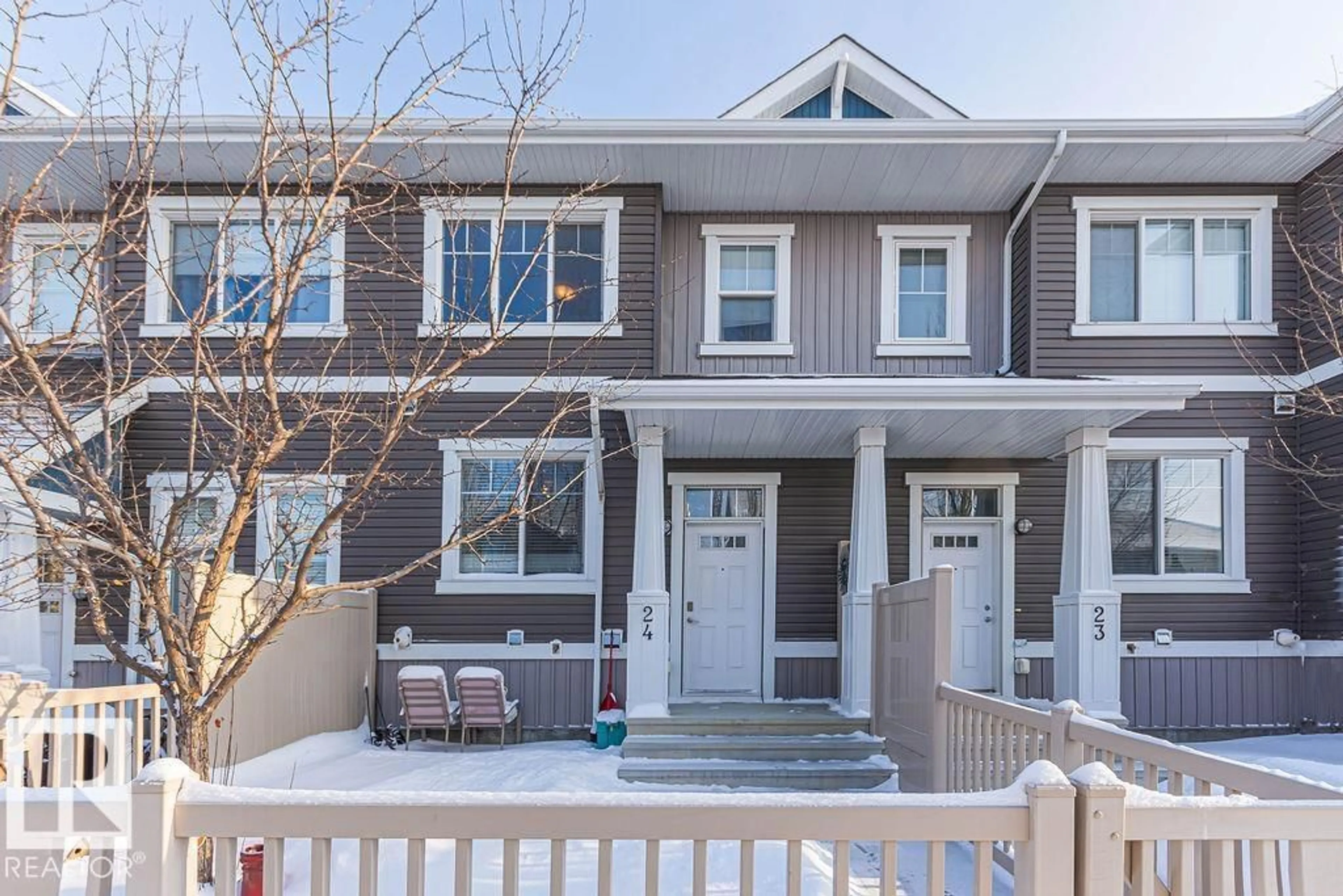 Home with vinyl exterior material, street for #24 - 1140 CHAPPELLE BV, Edmonton Alberta T6W2Z3