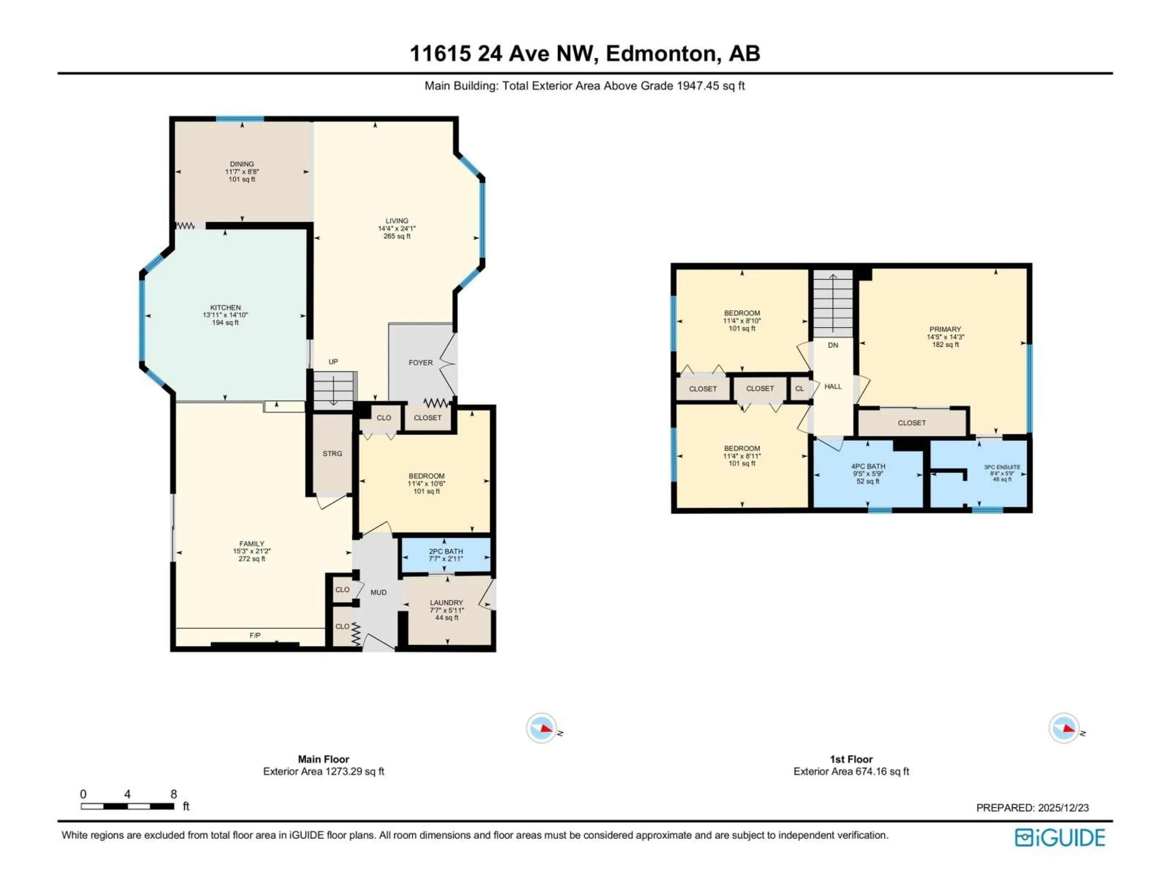 Floor plan for NW - 11615 24 AV, Edmonton Alberta T6J3R6