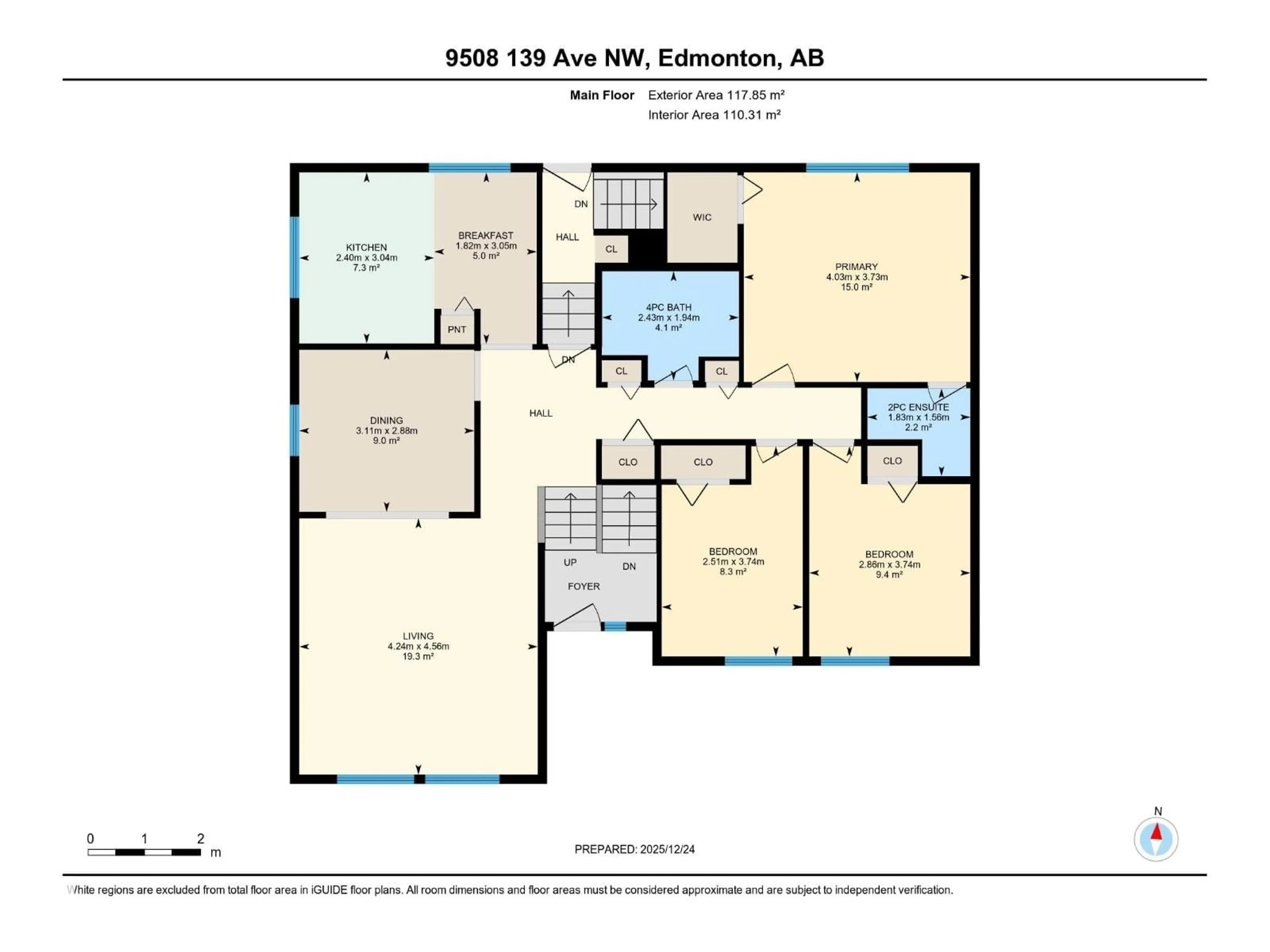 Floor plan for 9508 139 AV, Edmonton Alberta T5E5Z8