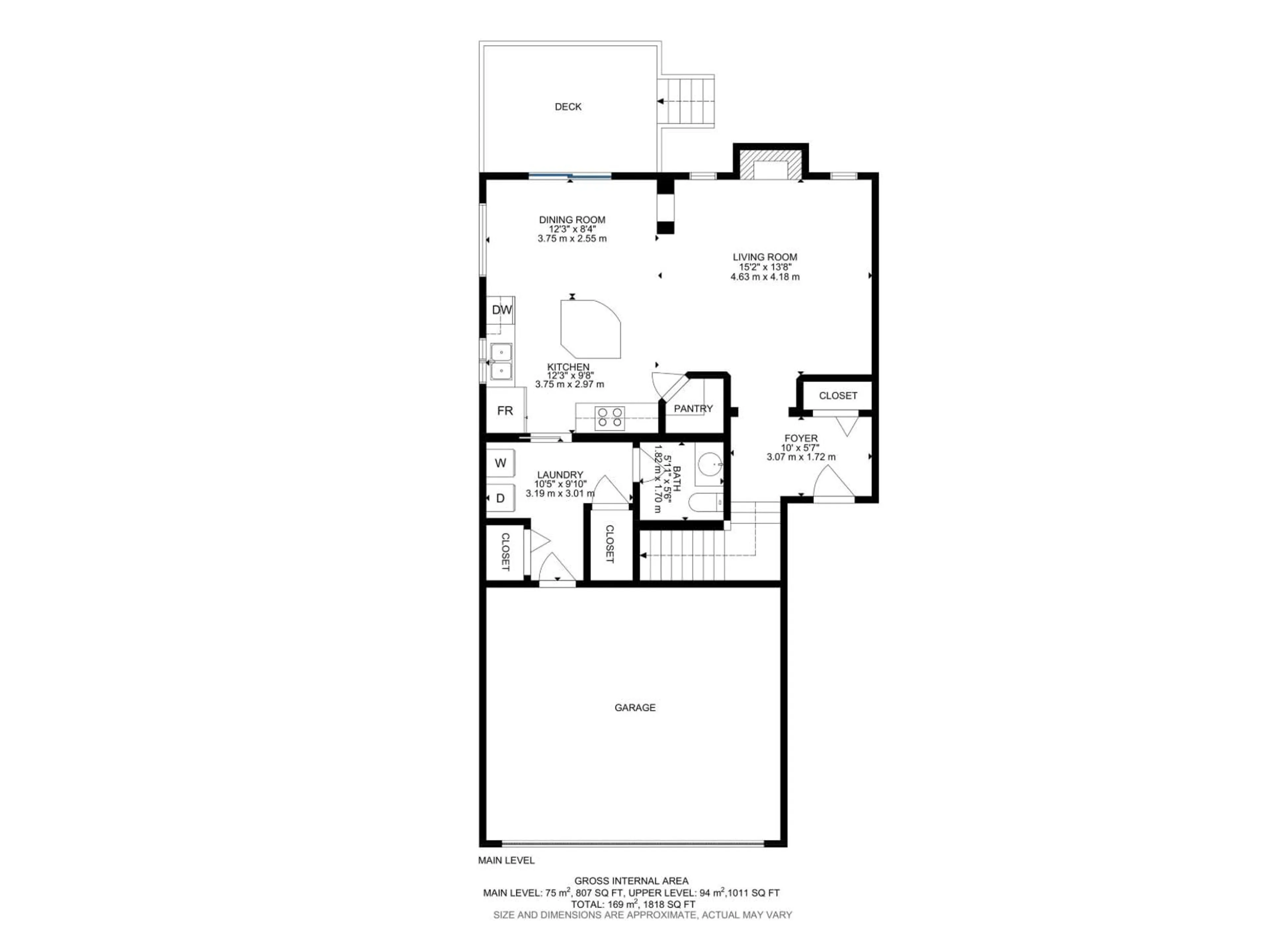 Floor plan for 21107 58 AV, Edmonton Alberta T6M0H3