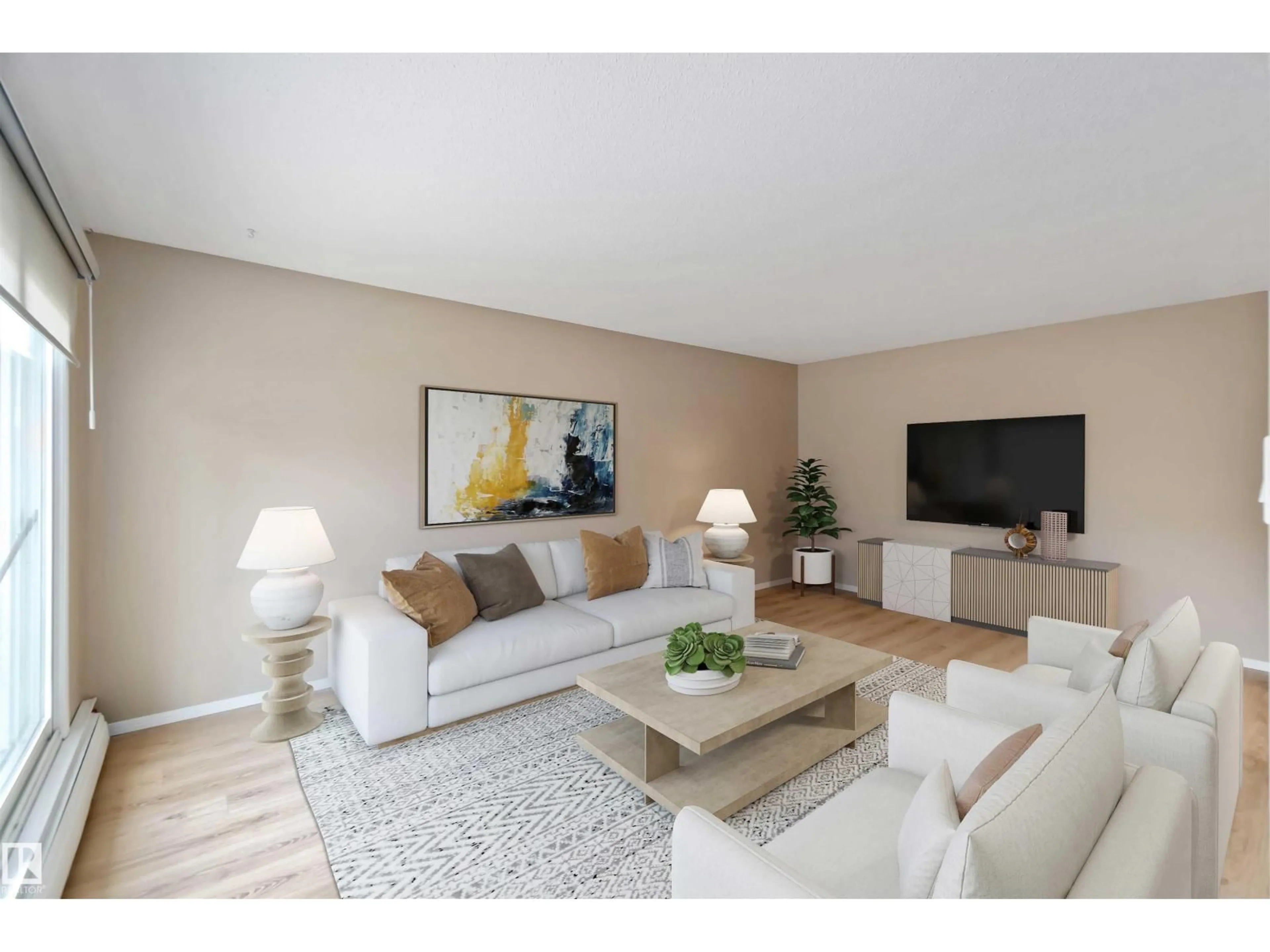 Living room with furniture, unknown for #102 - 11450 40 AV, Edmonton Alberta T6J0R5