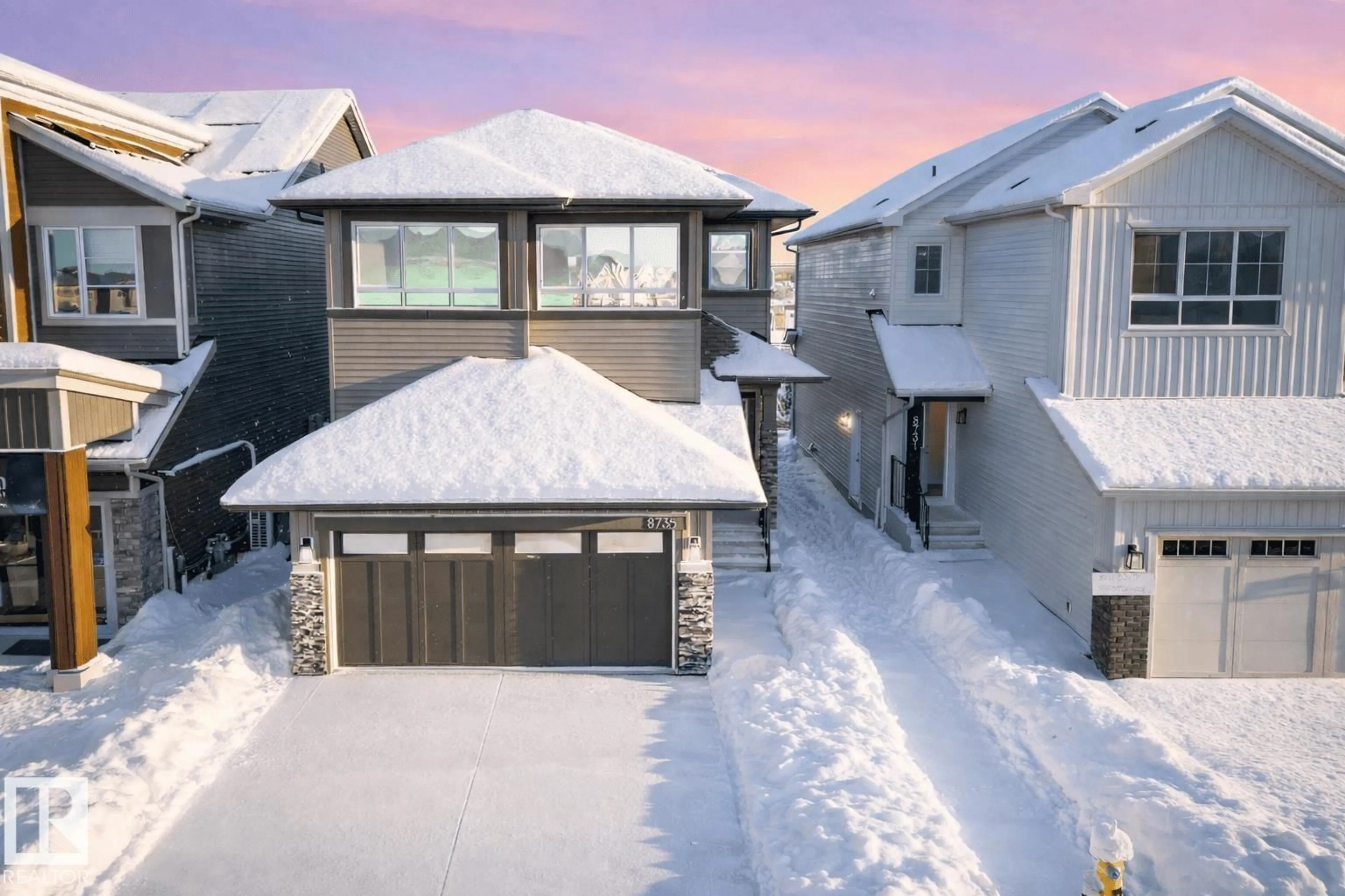 A pic from outside/outdoor area/front of a property/back of a property/a pic from drone, street for 8735 224 ST, Edmonton Alberta T5T7W6