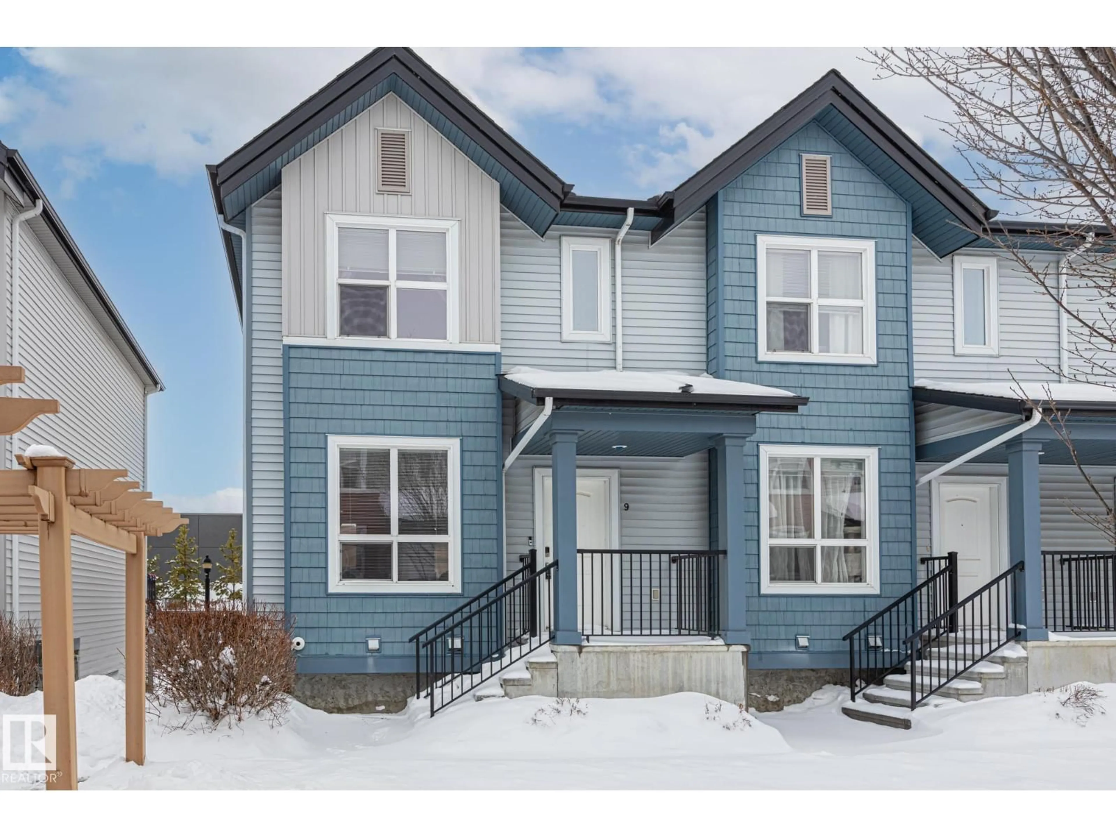 Home with vinyl exterior material, street for #9 - 6075 SCHONSEE WY, Edmonton Alberta T5Z0H4