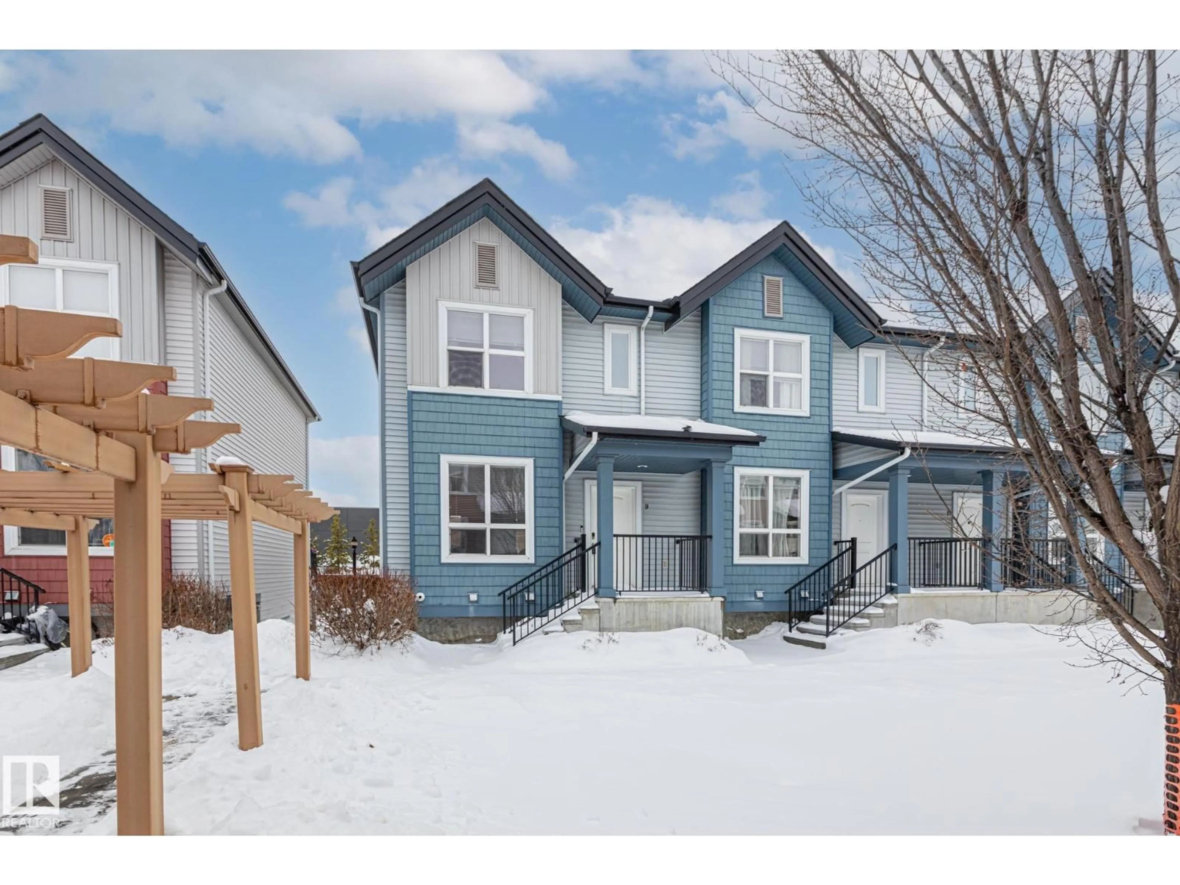 Home with vinyl exterior material, street for #9 - 6075 SCHONSEE WY, Edmonton Alberta T5Z0H4