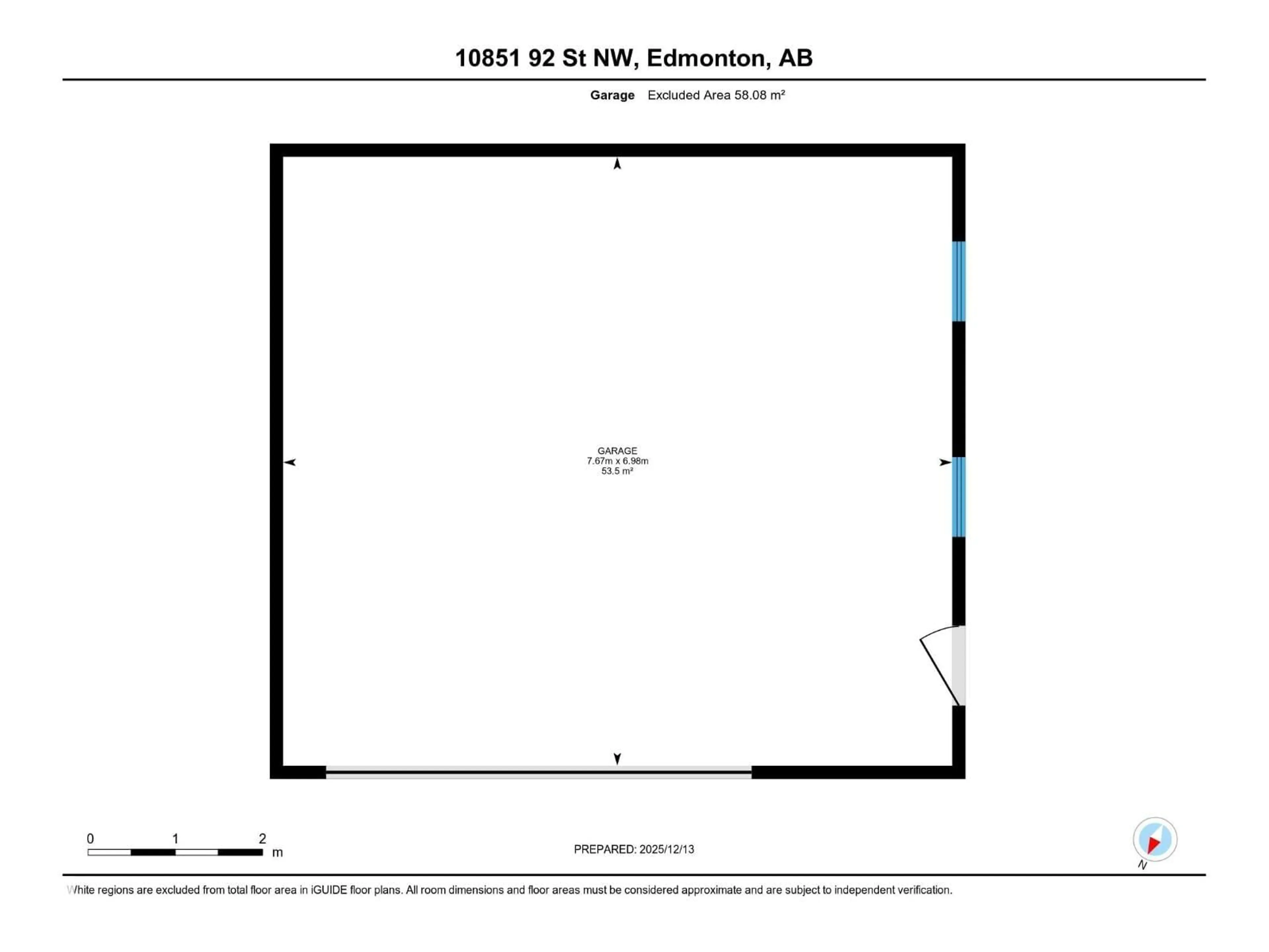 Floor plan for 10851 92 ST, Edmonton Alberta T5H1V9