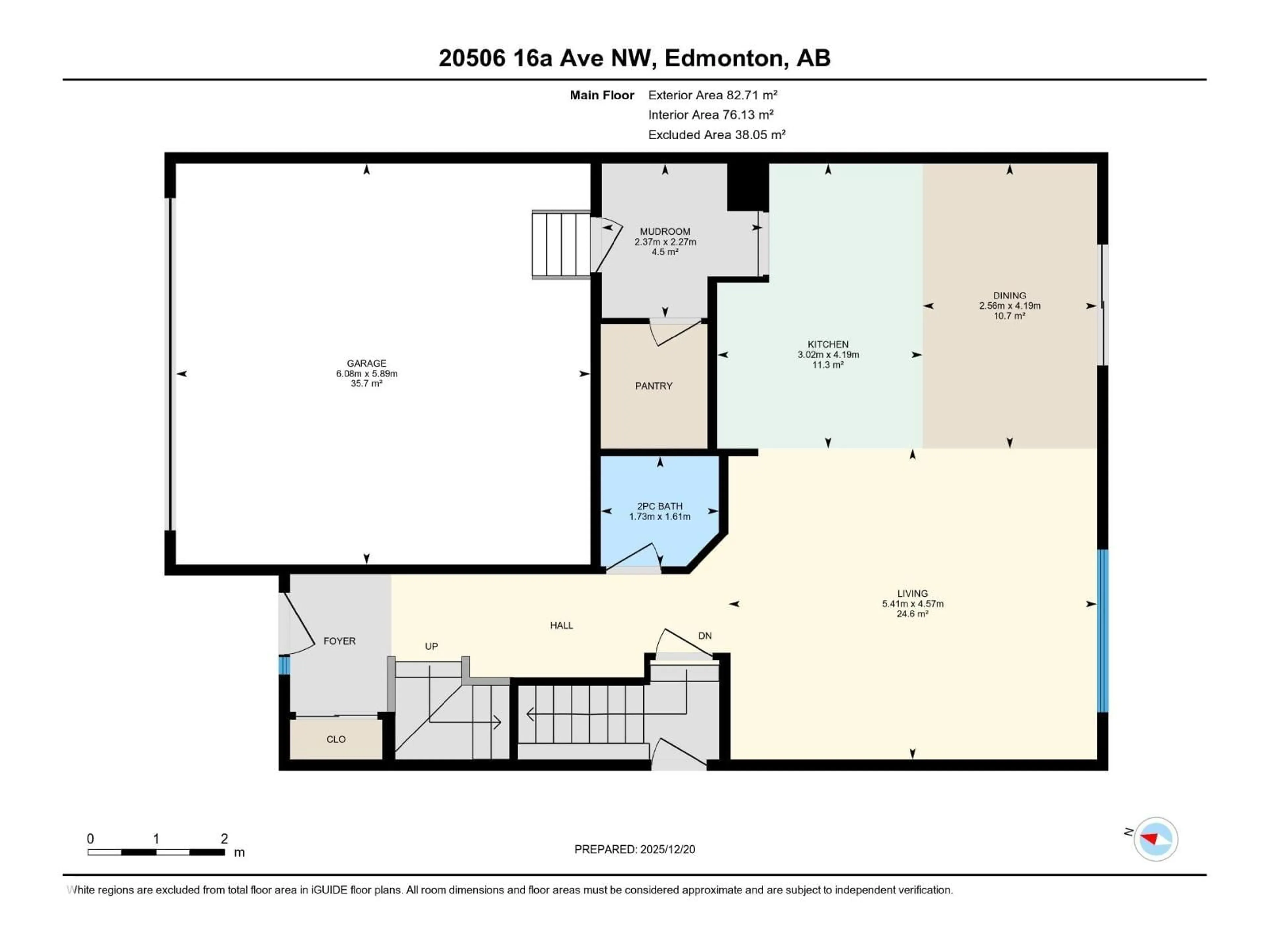 Floor plan for 20506 16A AV, Edmonton Alberta T6M3E5