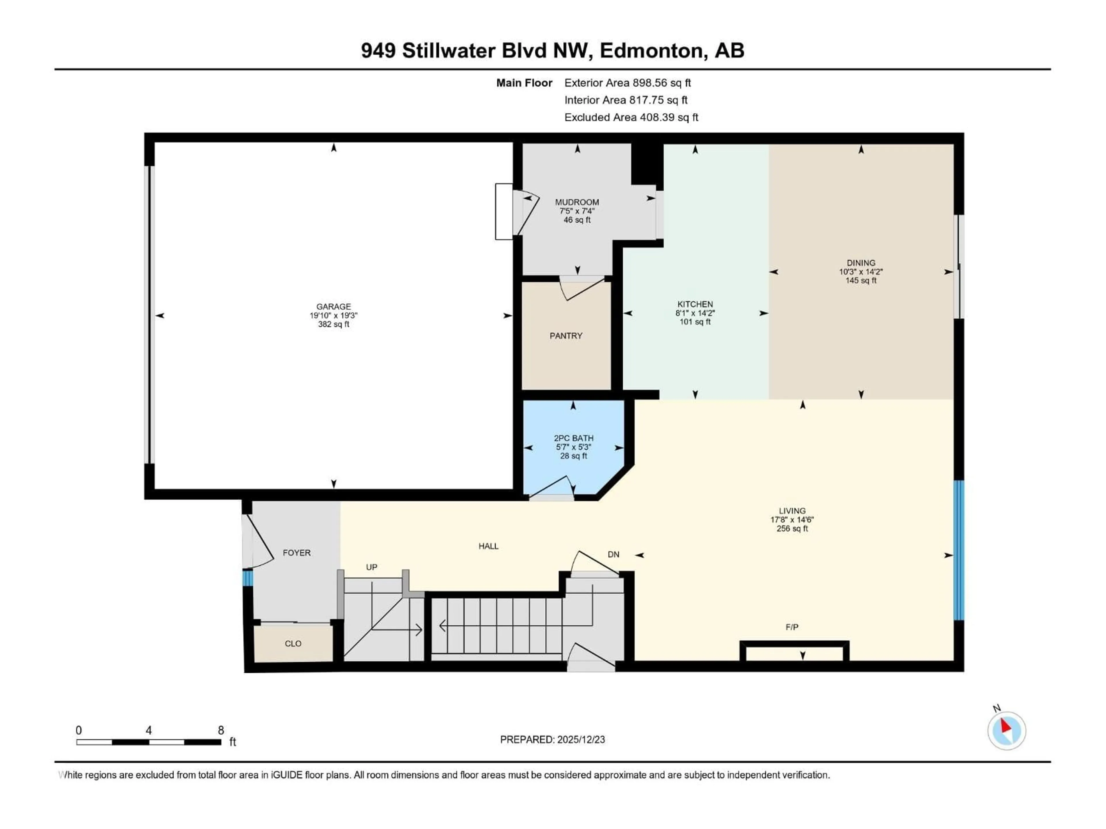 Floor plan for 949 STILLWATER BV, Edmonton Alberta T6M1M7