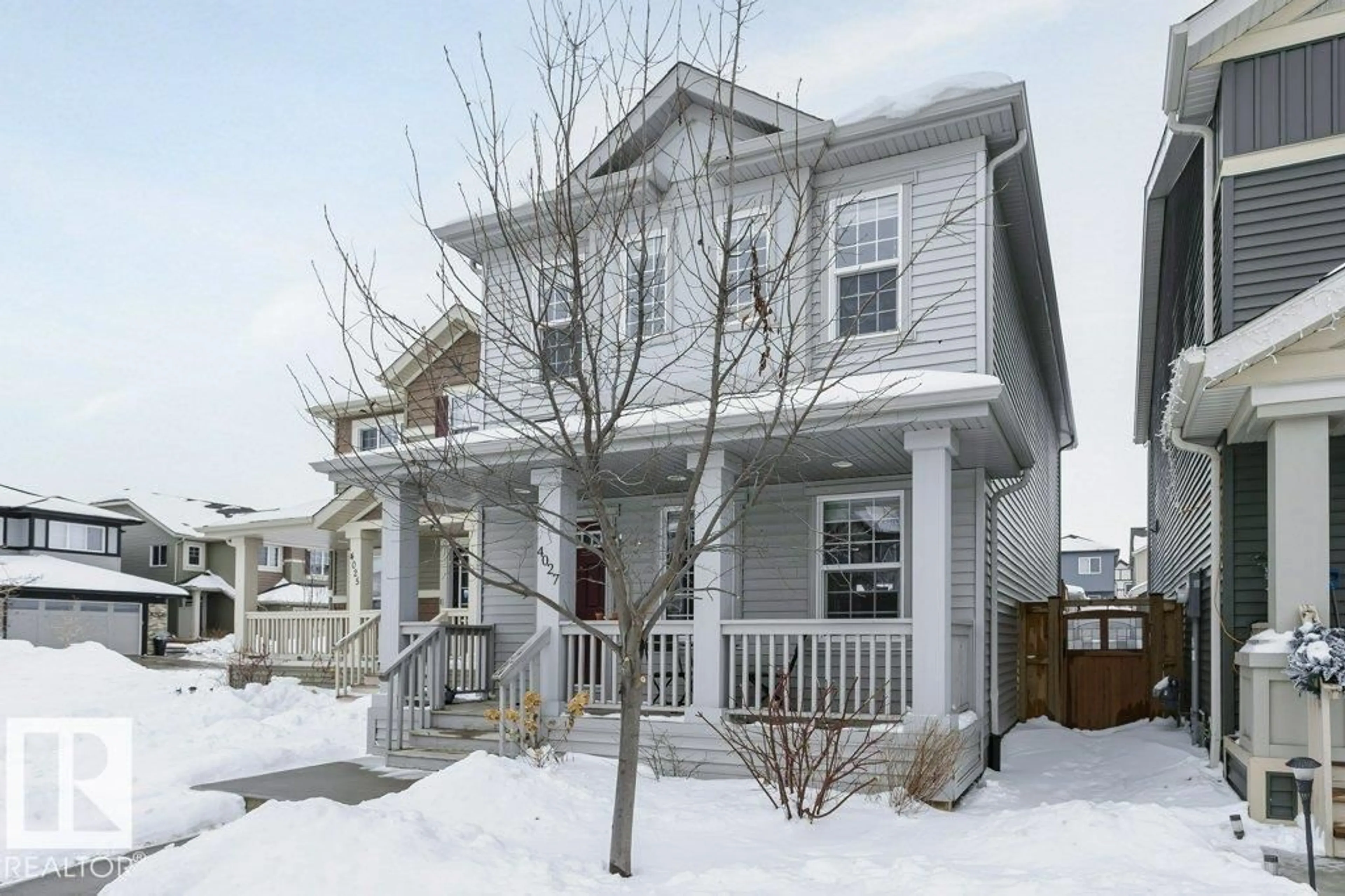 Home with vinyl exterior material, street for SW - 4027 CHAPPELLE GREEN GR, Edmonton Alberta T6W4B3