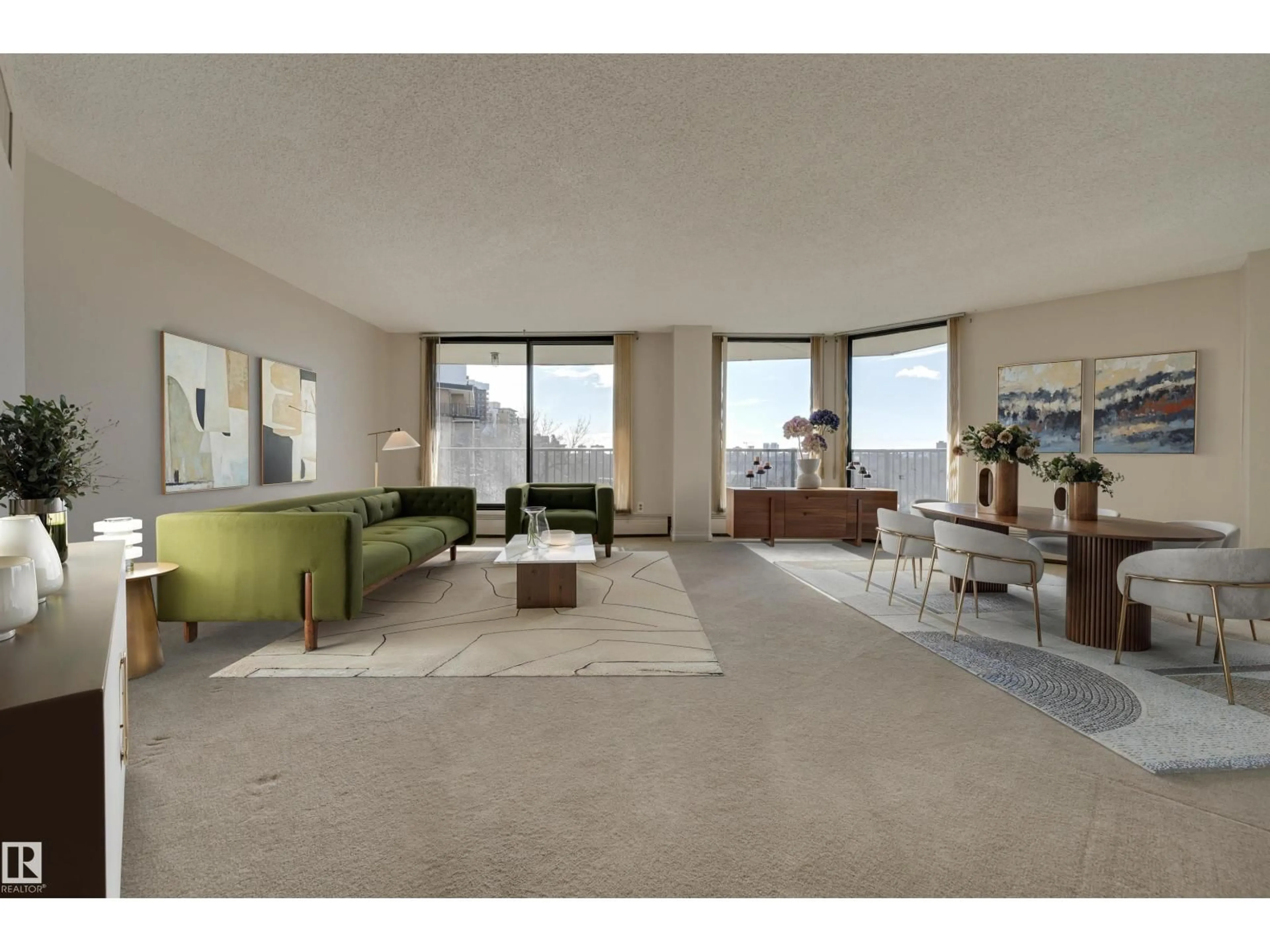 Living room with furniture, unknown for 502 - 11710 100 AV, Edmonton Alberta T5K2G3