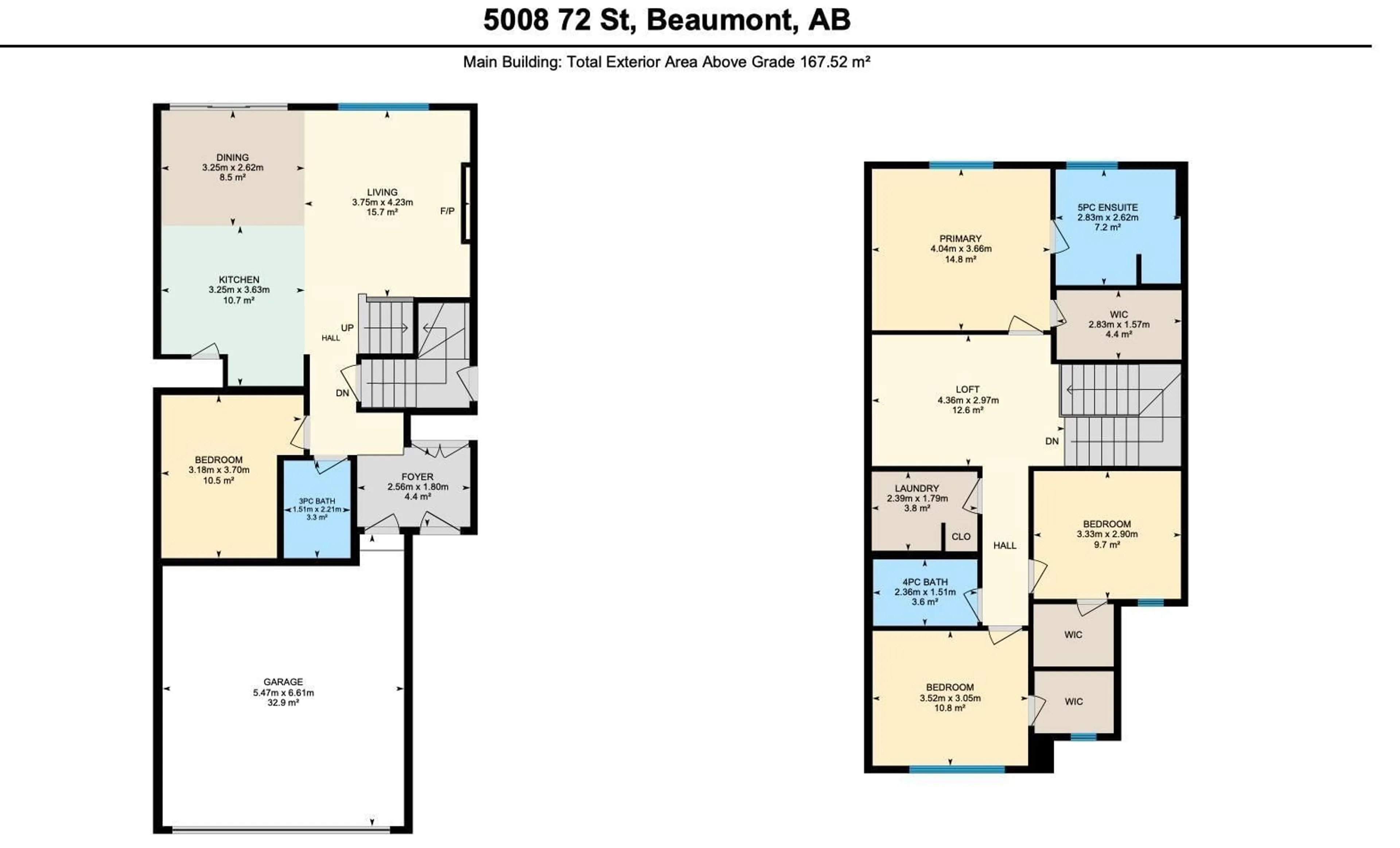 Floor plan for 5008 72 ST, Beaumont Alberta T4X3E6