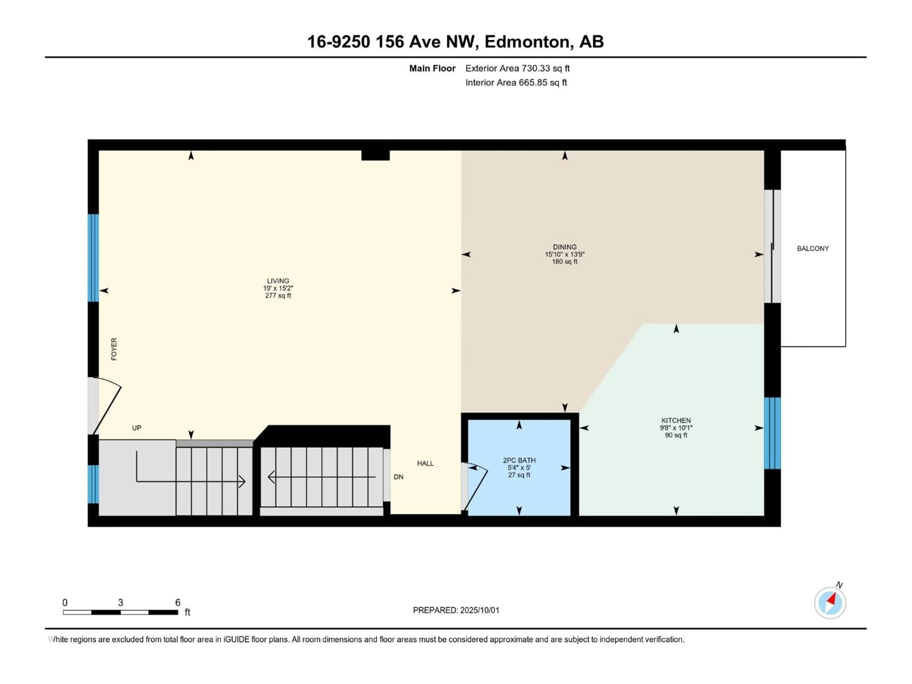 Floor plan for #16 - 9250 156 AV, Edmonton Alberta T5Z3N7
