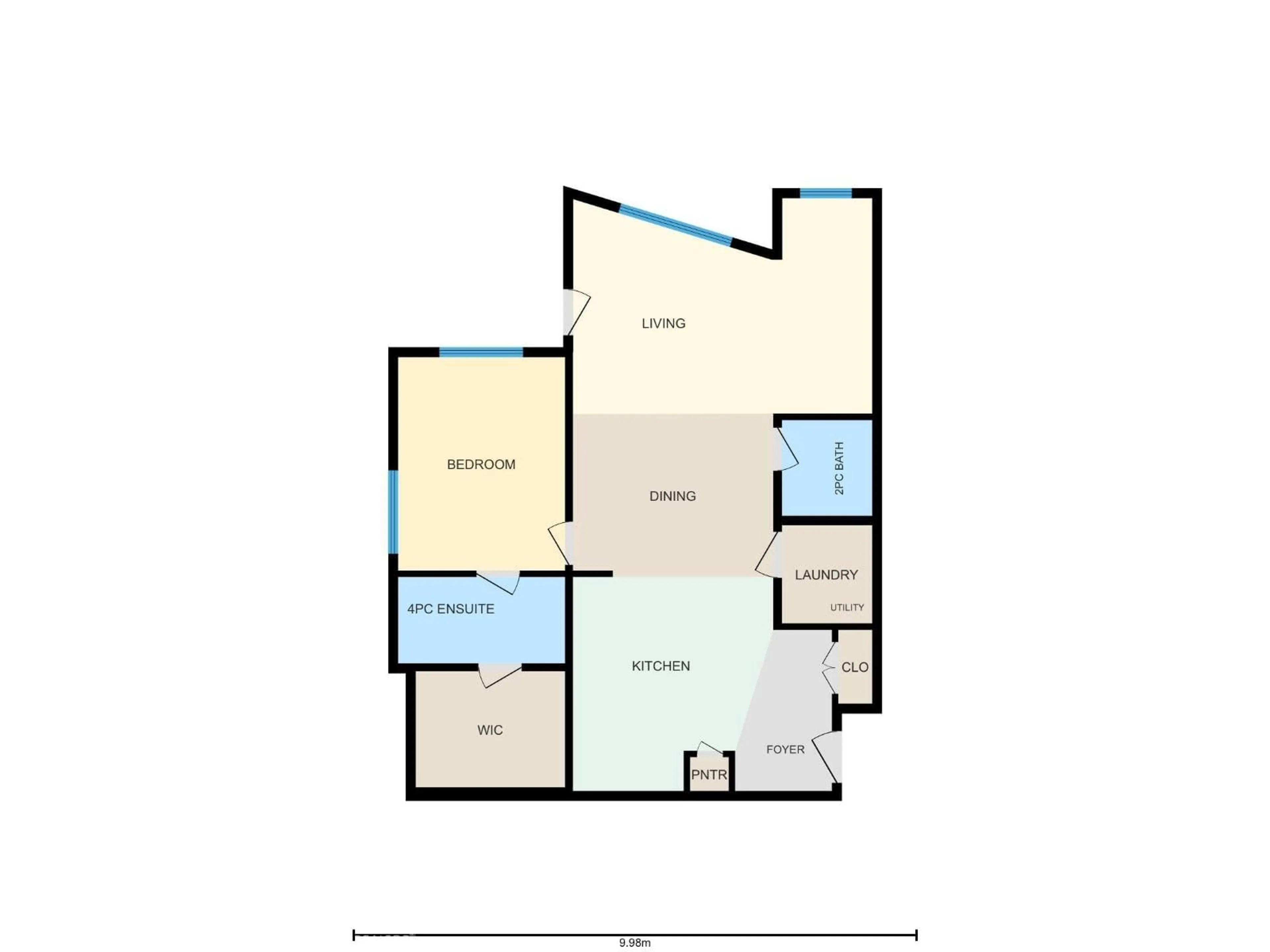 Floor plan for NW - 121 10523 123 ST, Edmonton Alberta T5N1N9