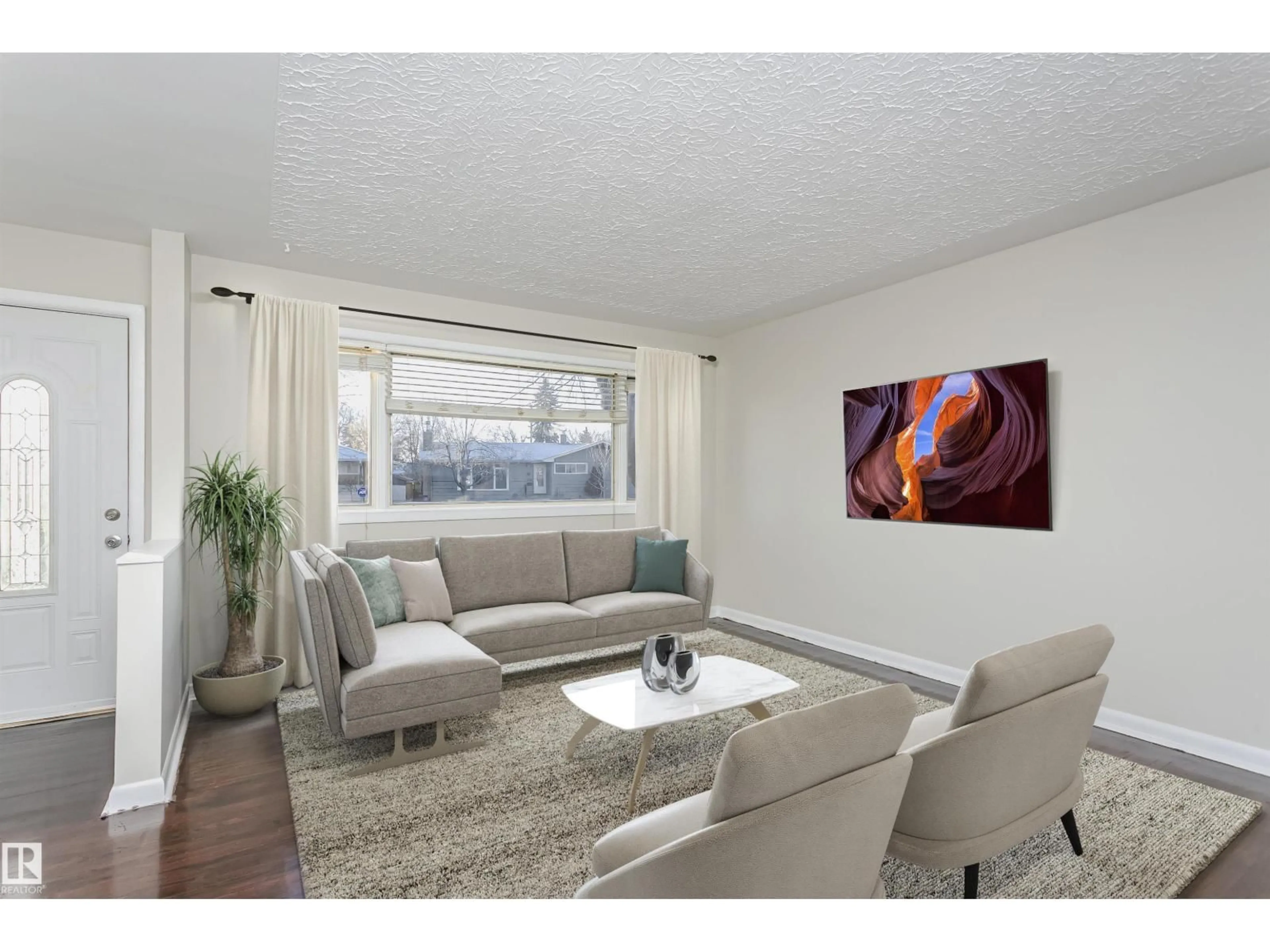 Living room with furniture, unknown for 15702 92A AV, Edmonton Alberta T5R5E9