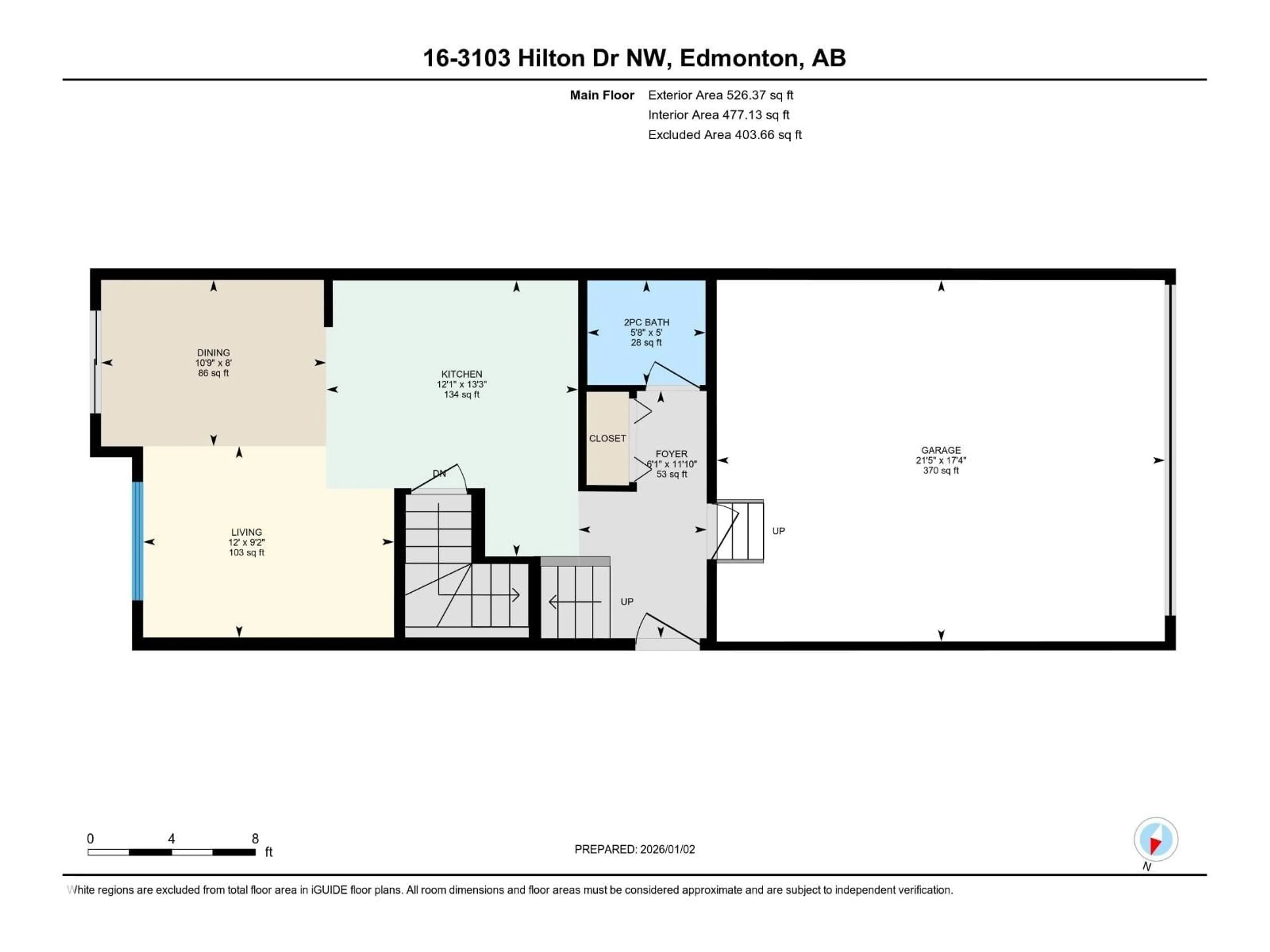 Floor plan for #16 - 3103 HILTON DR, Edmonton Alberta T6M0R3