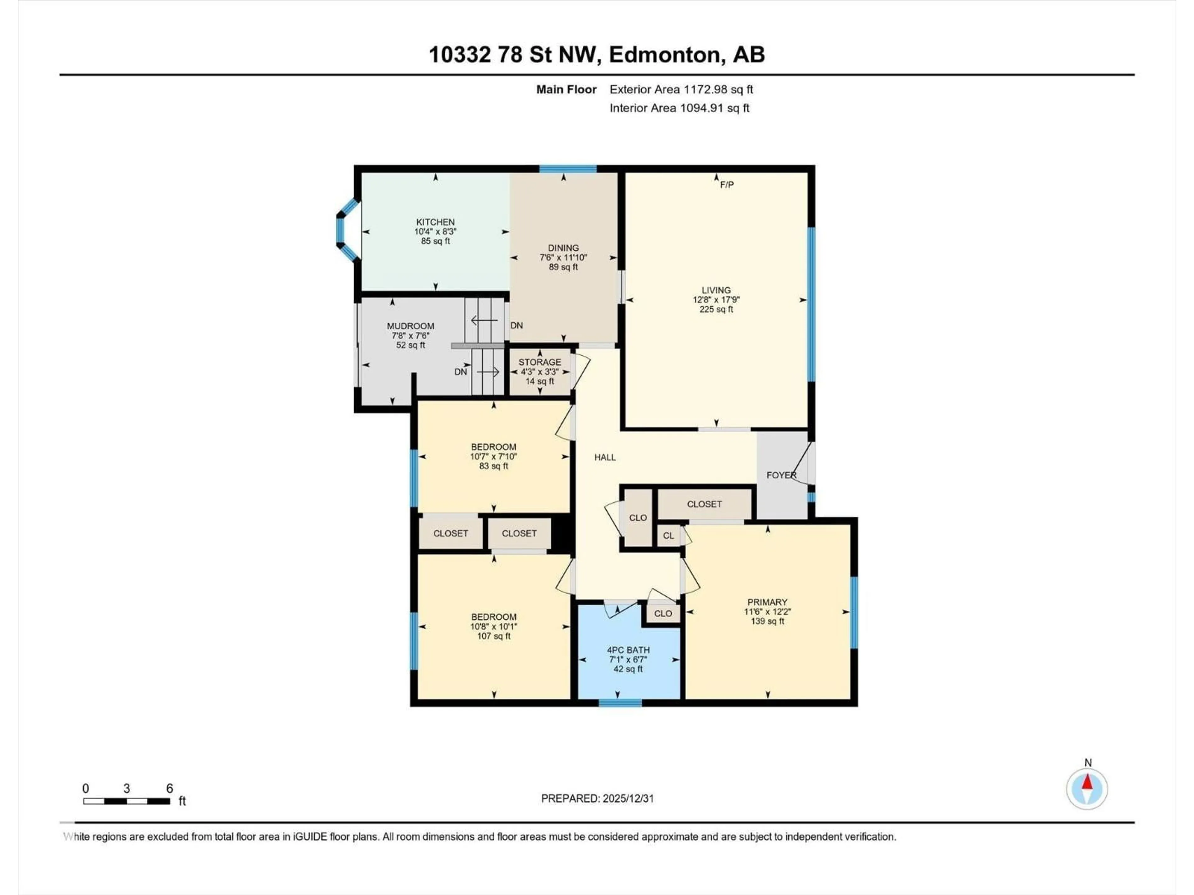 Floor plan for NW - 10332 78 ST, Edmonton Alberta T6A3E5