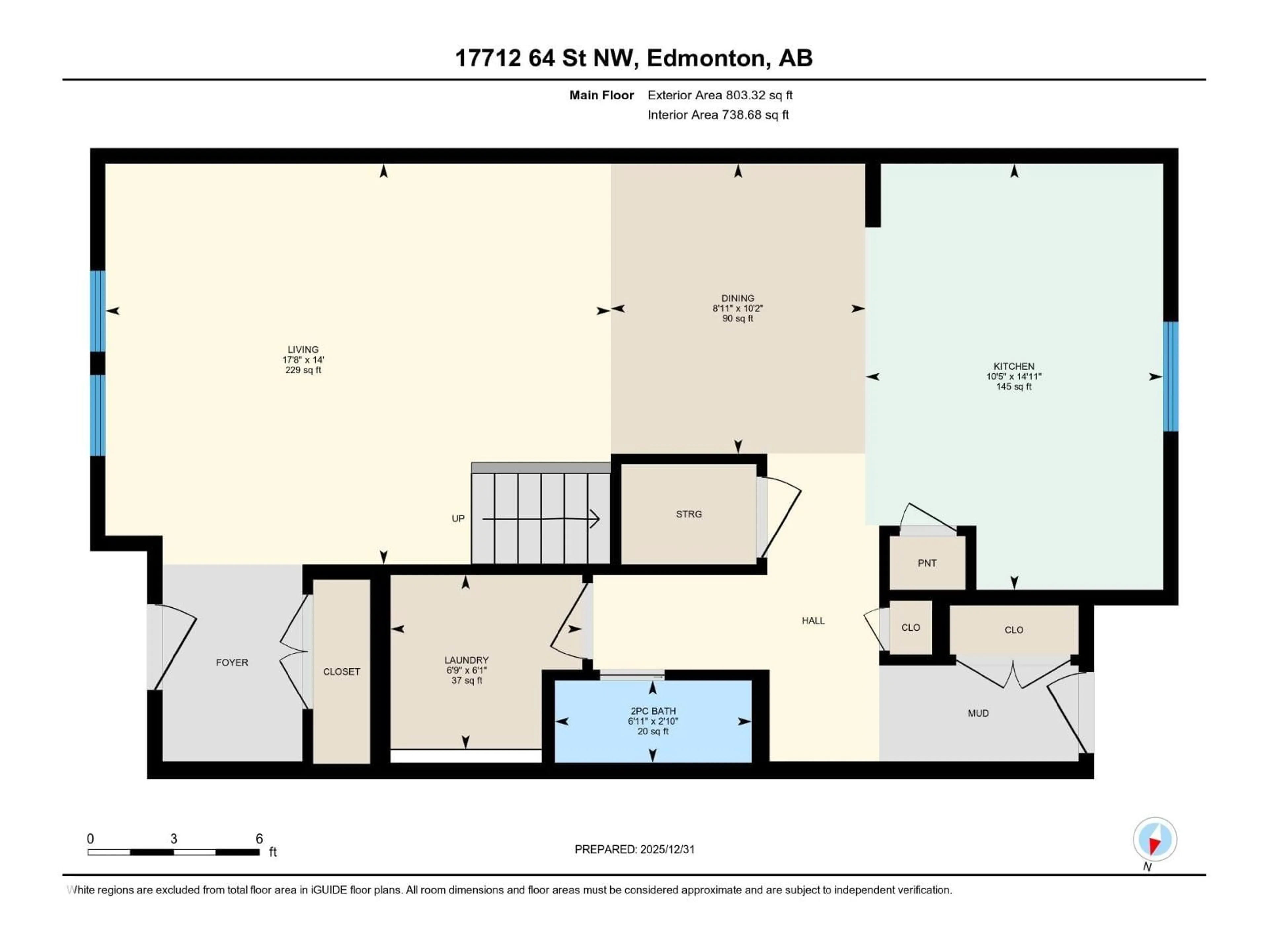 Floor plan for 17712 64 ST, Edmonton Alberta T5Y3X4