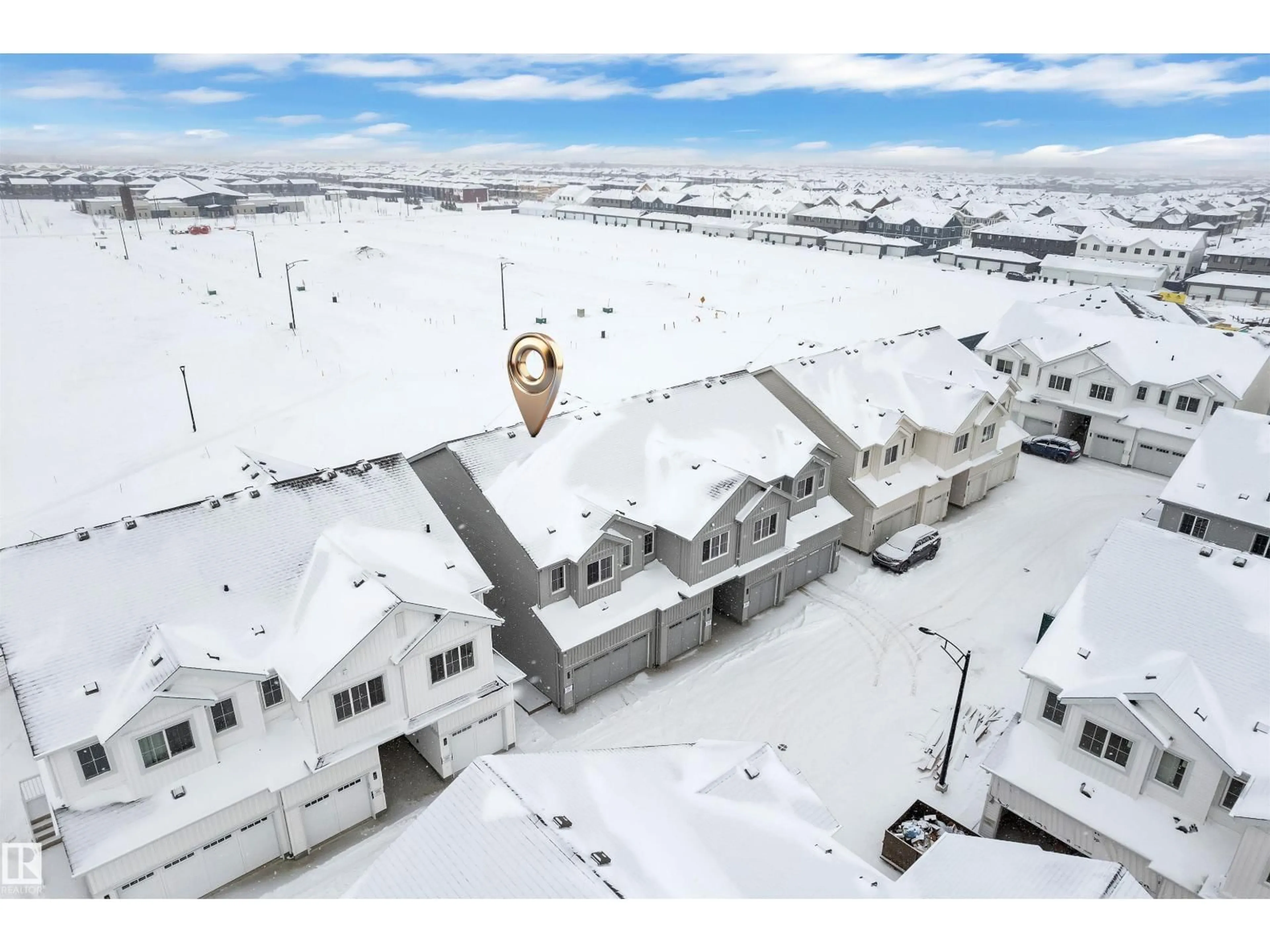 A pic from outside/outdoor area/front of a property/back of a property/a pic from drone, unknown for #24 - 7110 KESWICK COMMON, Edmonton Alberta T6W5P7