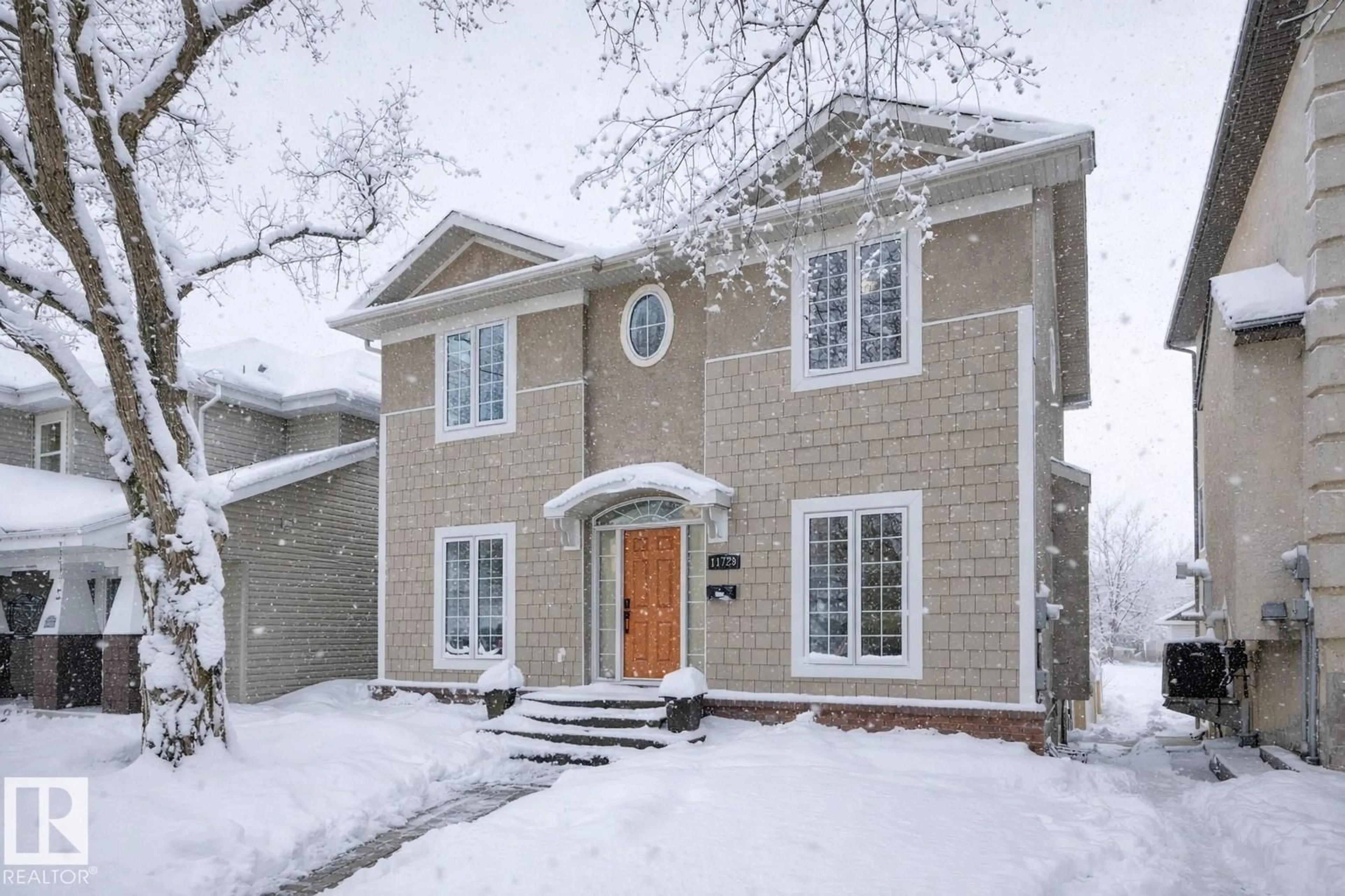 Home with brick exterior material, street for 11729 71A AV, Edmonton Alberta T6G2W5