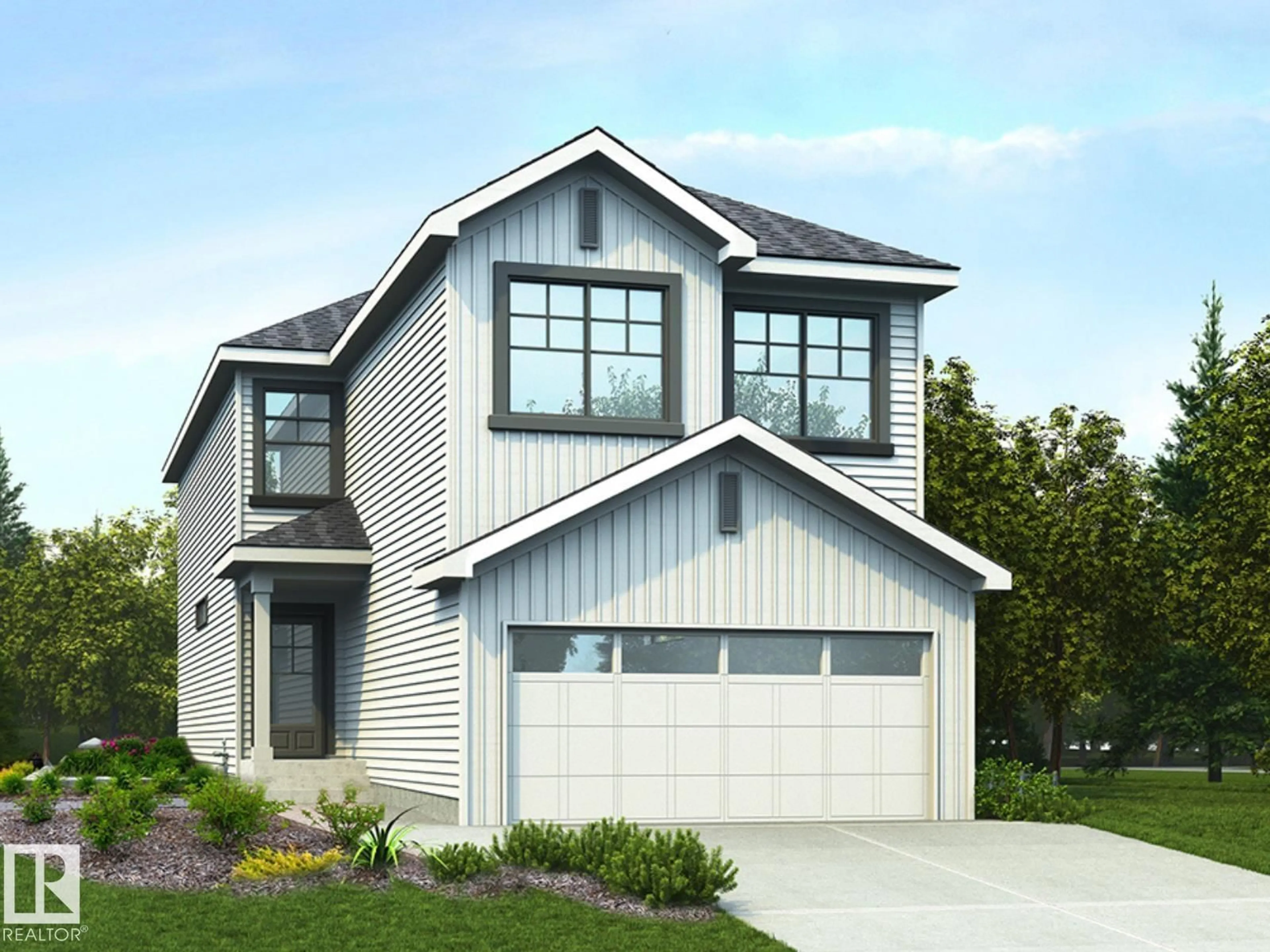 Home with vinyl exterior material, street for 19047 20 AV NW, Edmonton Alberta T6M3E8