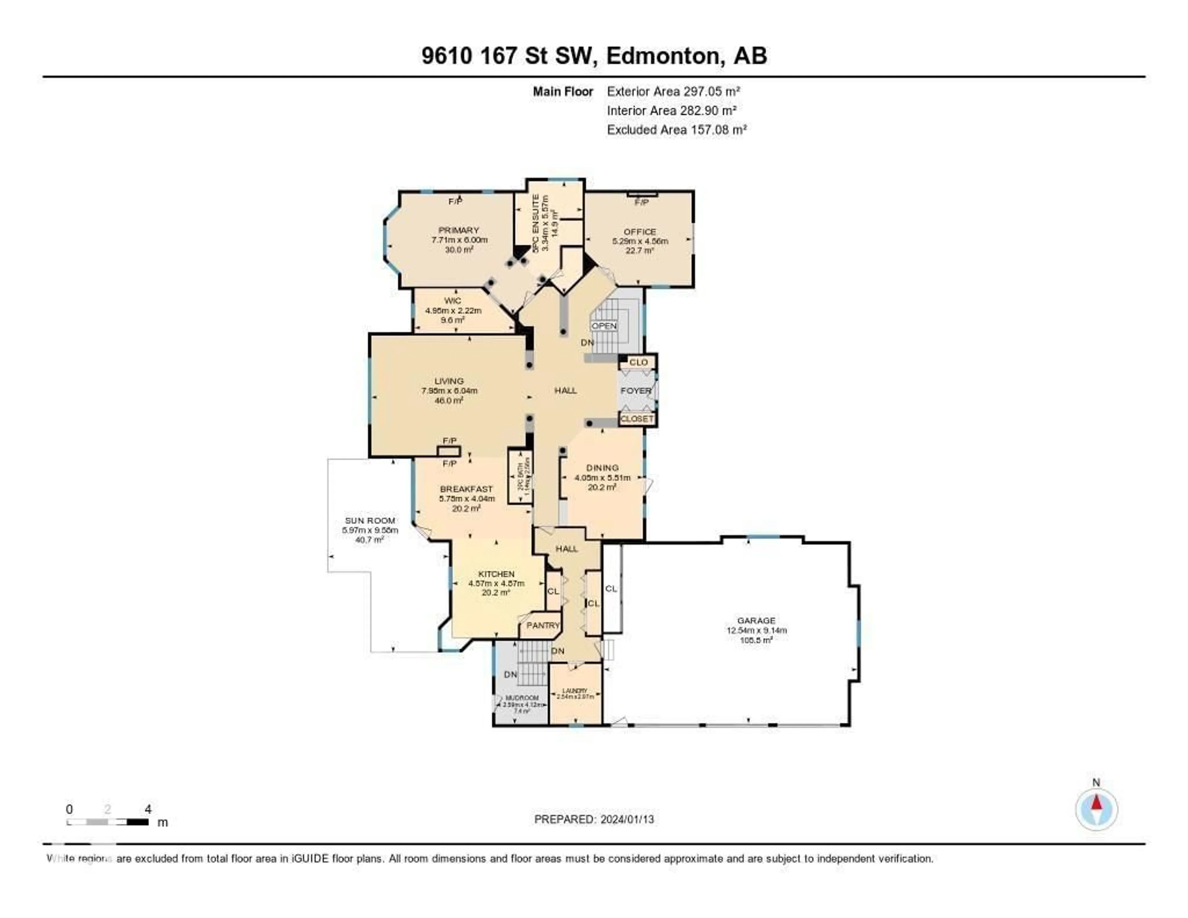 Floor plan for 9610 167 ST, Edmonton Alberta T6Y0C7