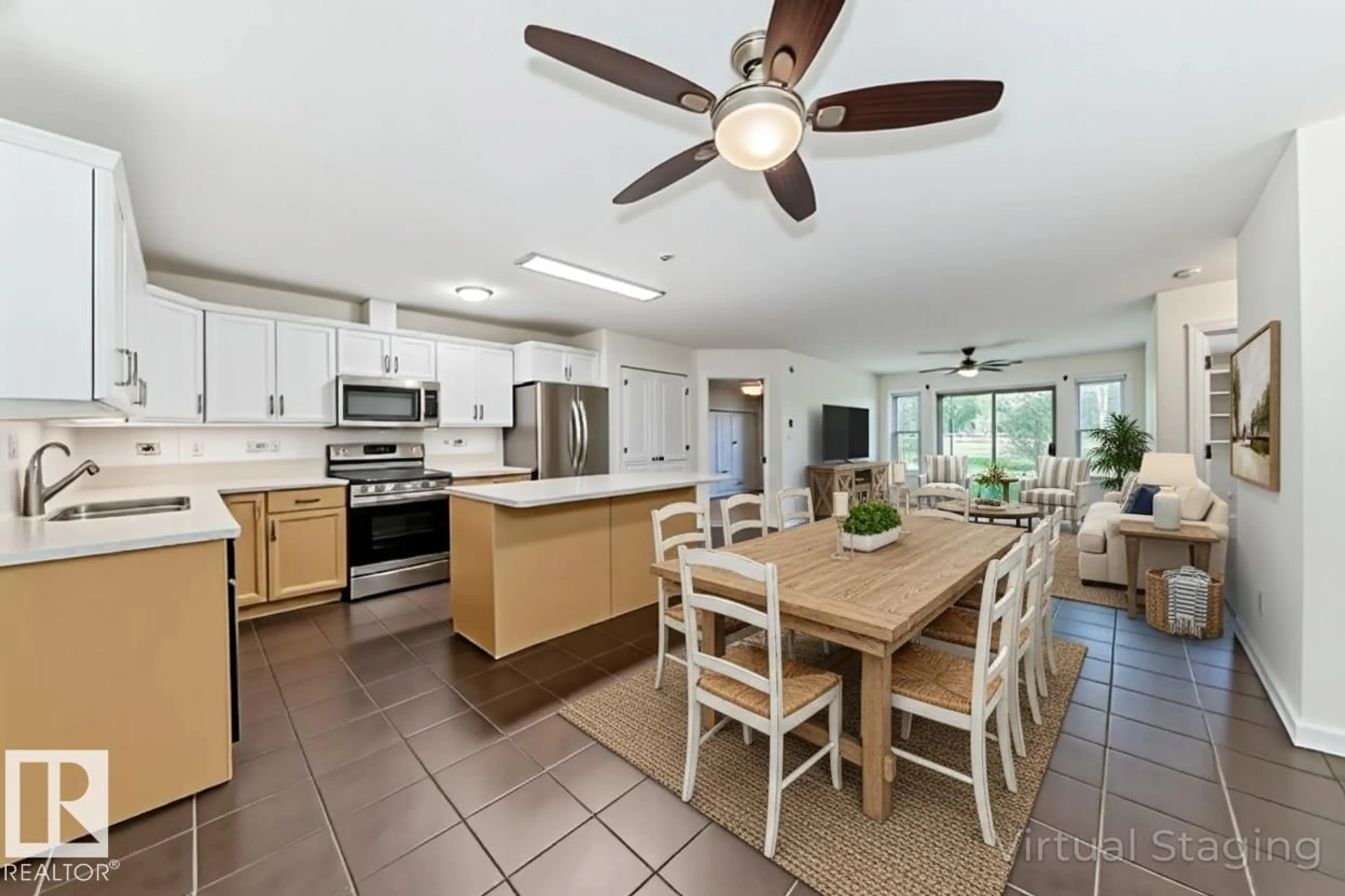 Open concept kitchen, ceramic/tile floor for 278 SUDER GREENS DR, Edmonton Alberta T5T6V6