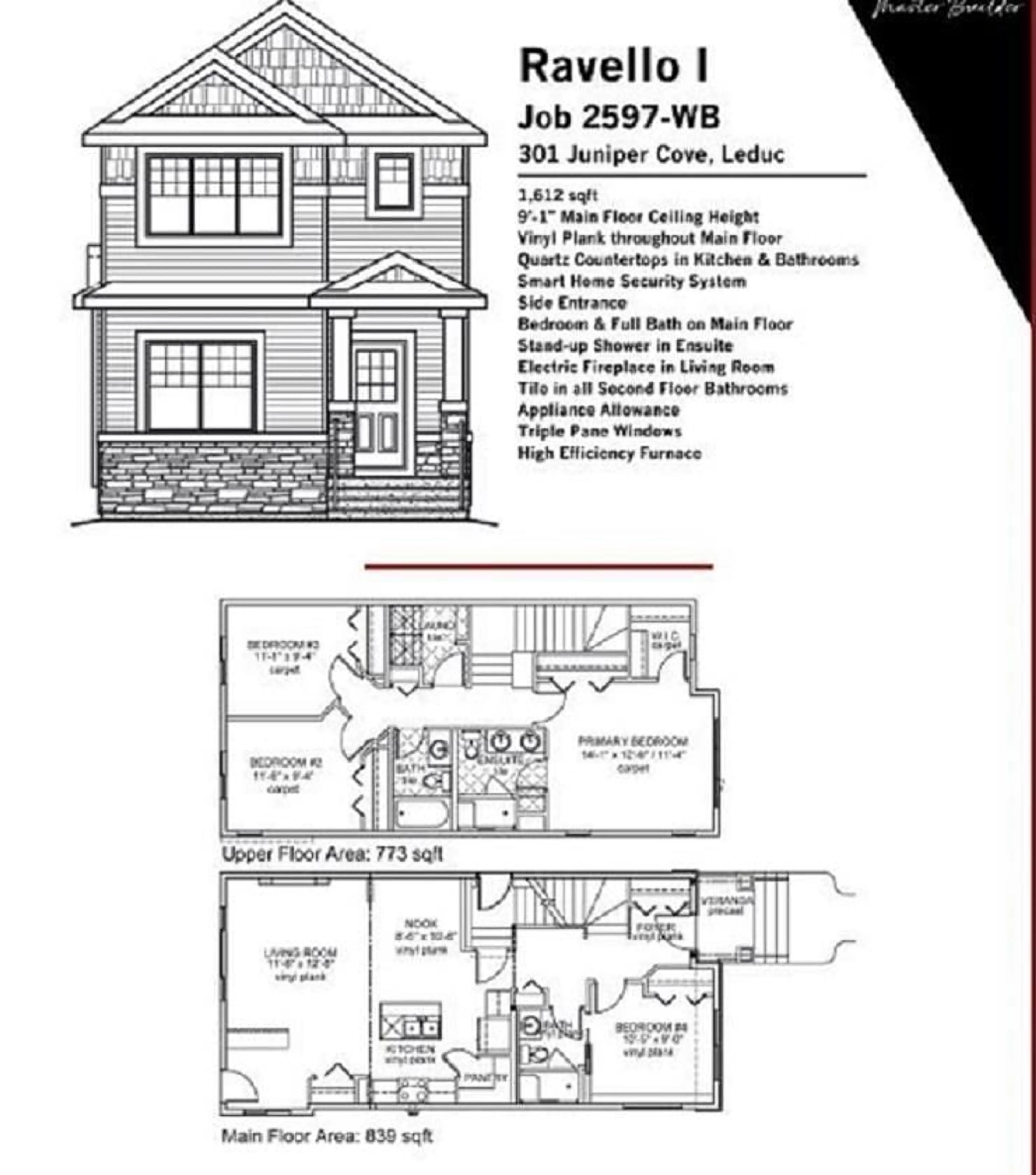 Floor plan for 301 JUNIPER CV, Leduc Alberta T9E1S7