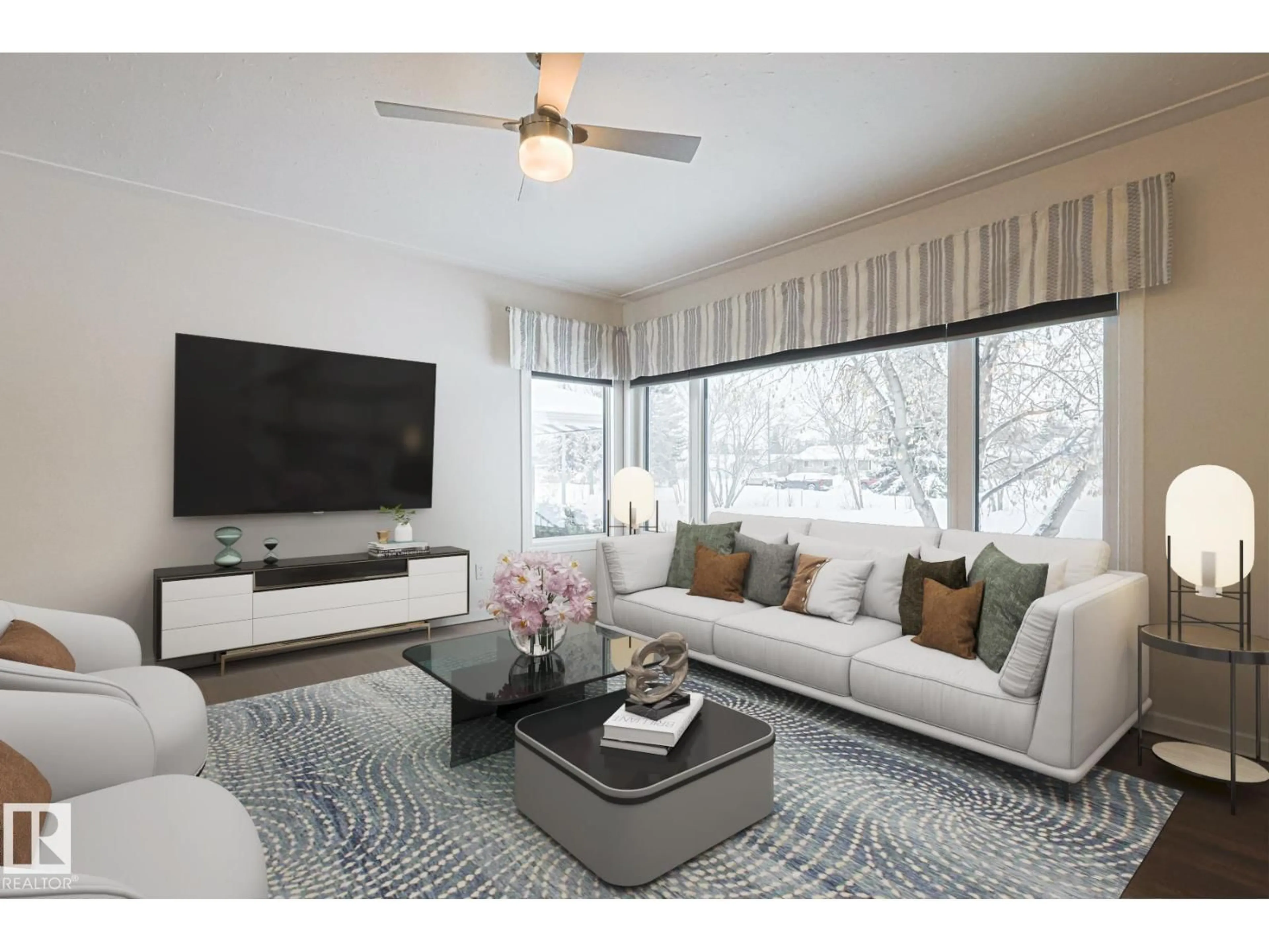 Living room with furniture, unknown for 13419 102 ST, Edmonton Alberta T5E4K1