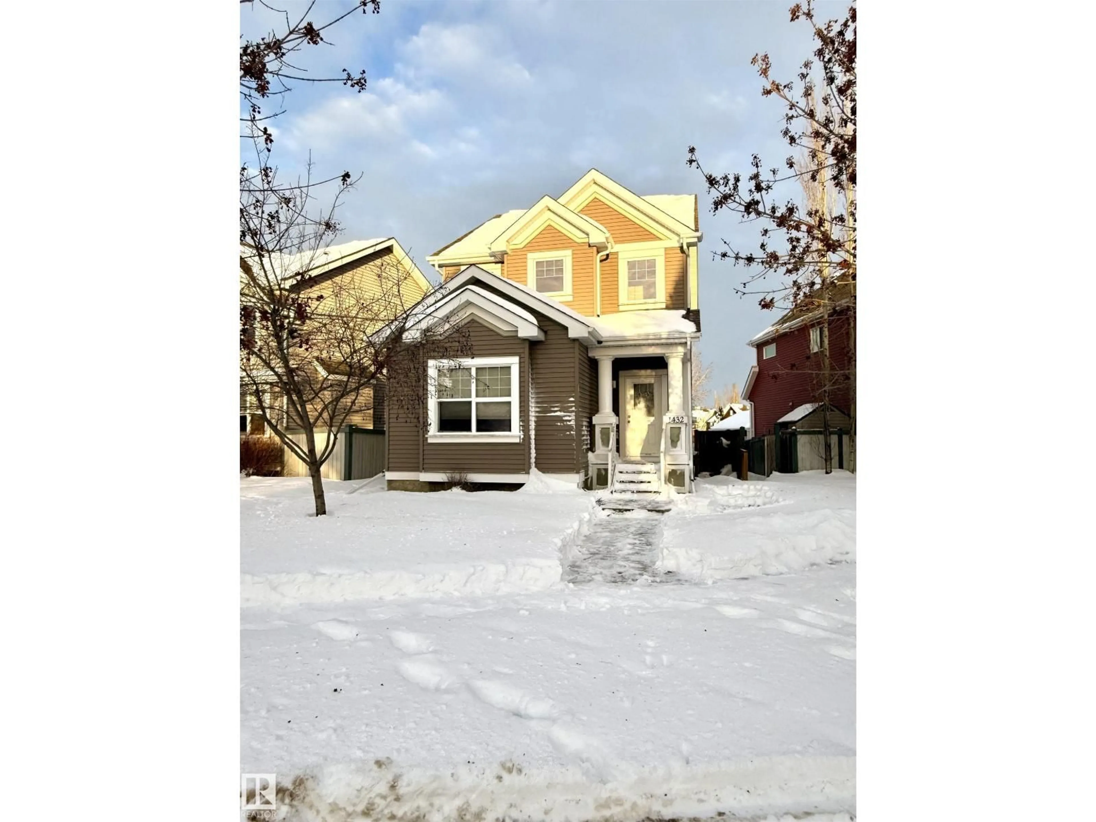 Home with vinyl exterior material, street for SW - 1432 72 ST, Edmonton Alberta T6X0E2