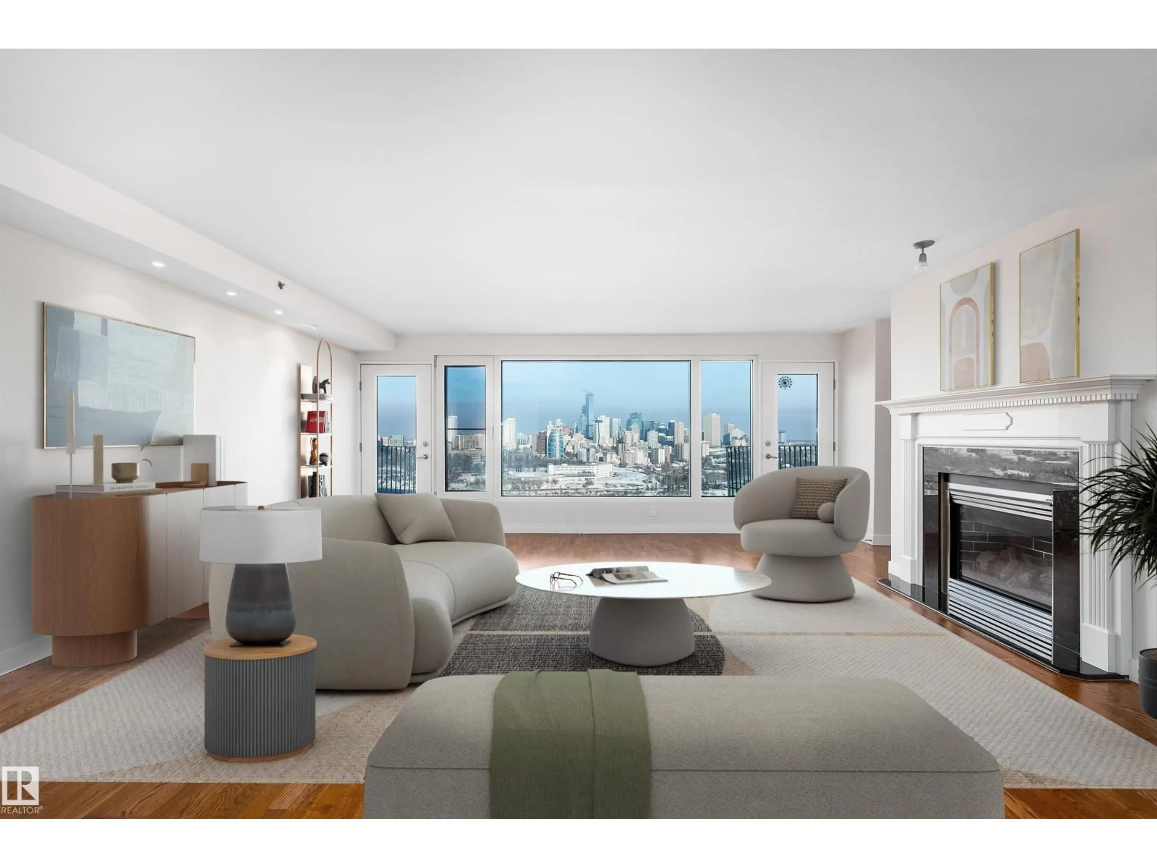 Living room with furniture, unknown for #1402 - 10731 SASKATCHEWAN DR, Edmonton Alberta T6E1H6