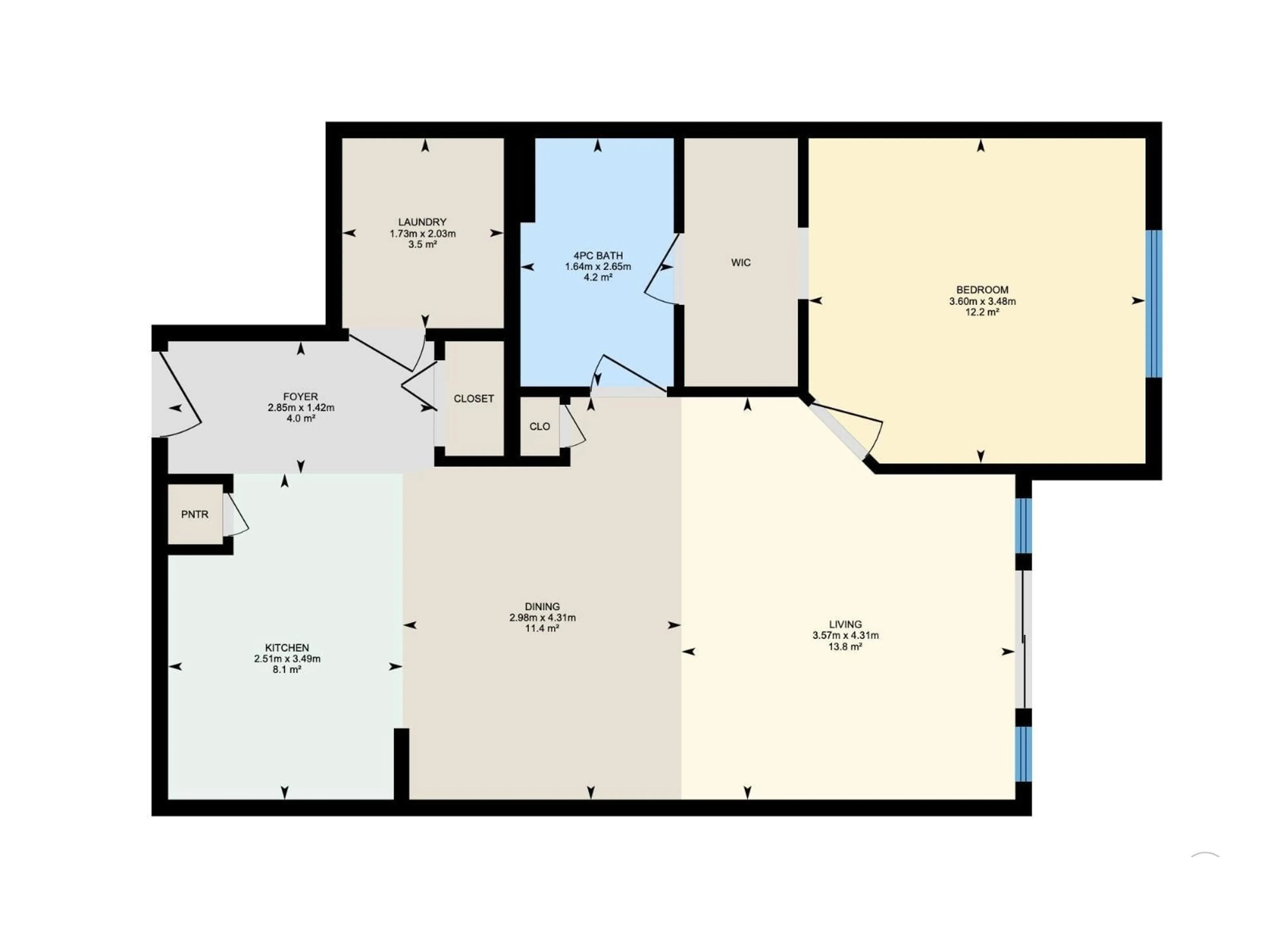 Floor plan for 2 - 1313 AUGUSTINE CR, Sherwood Park Alberta T8H0X8