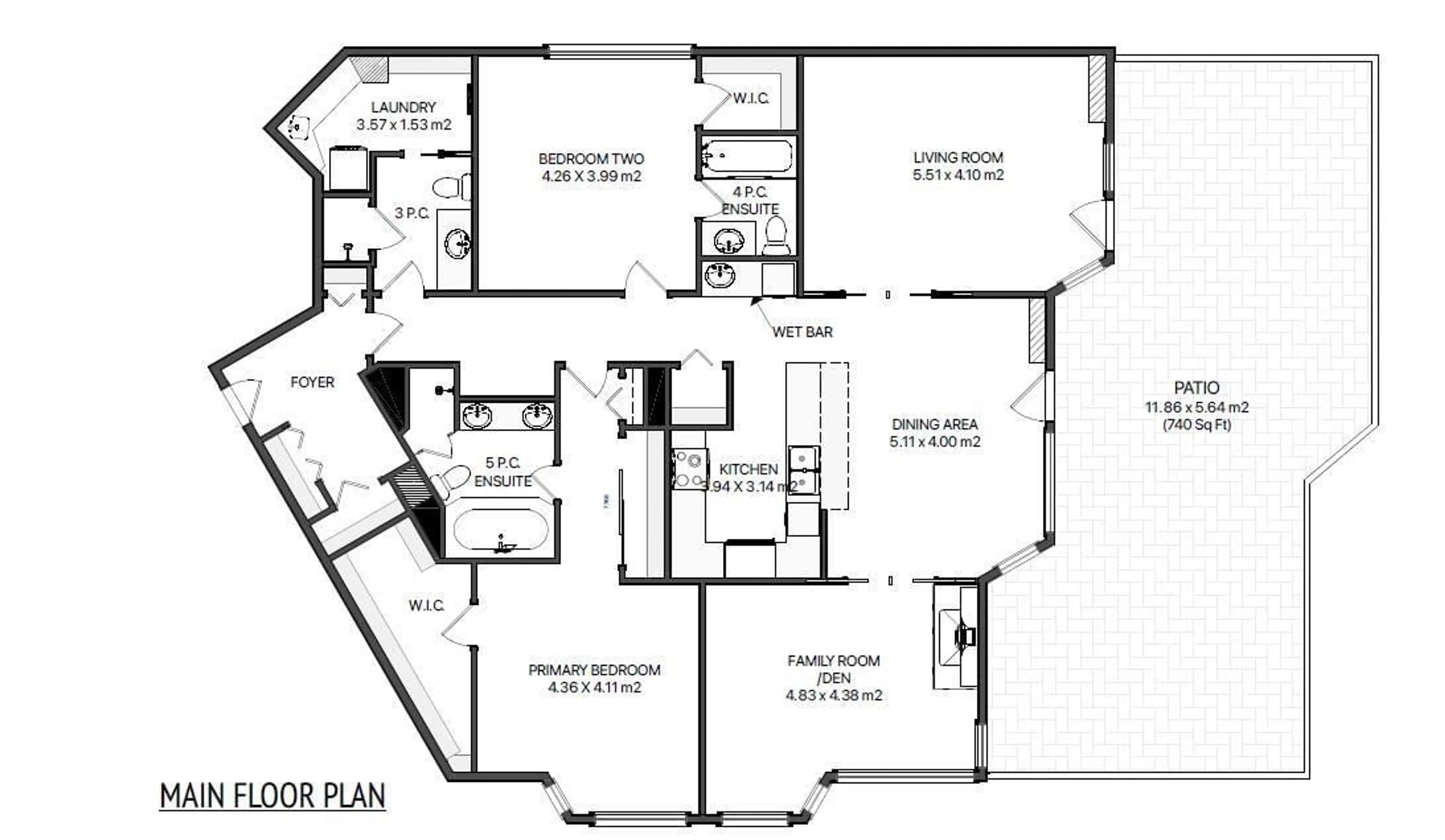 Floor plan for #102 - 11826 100 AV, Edmonton Alberta T5K0K3