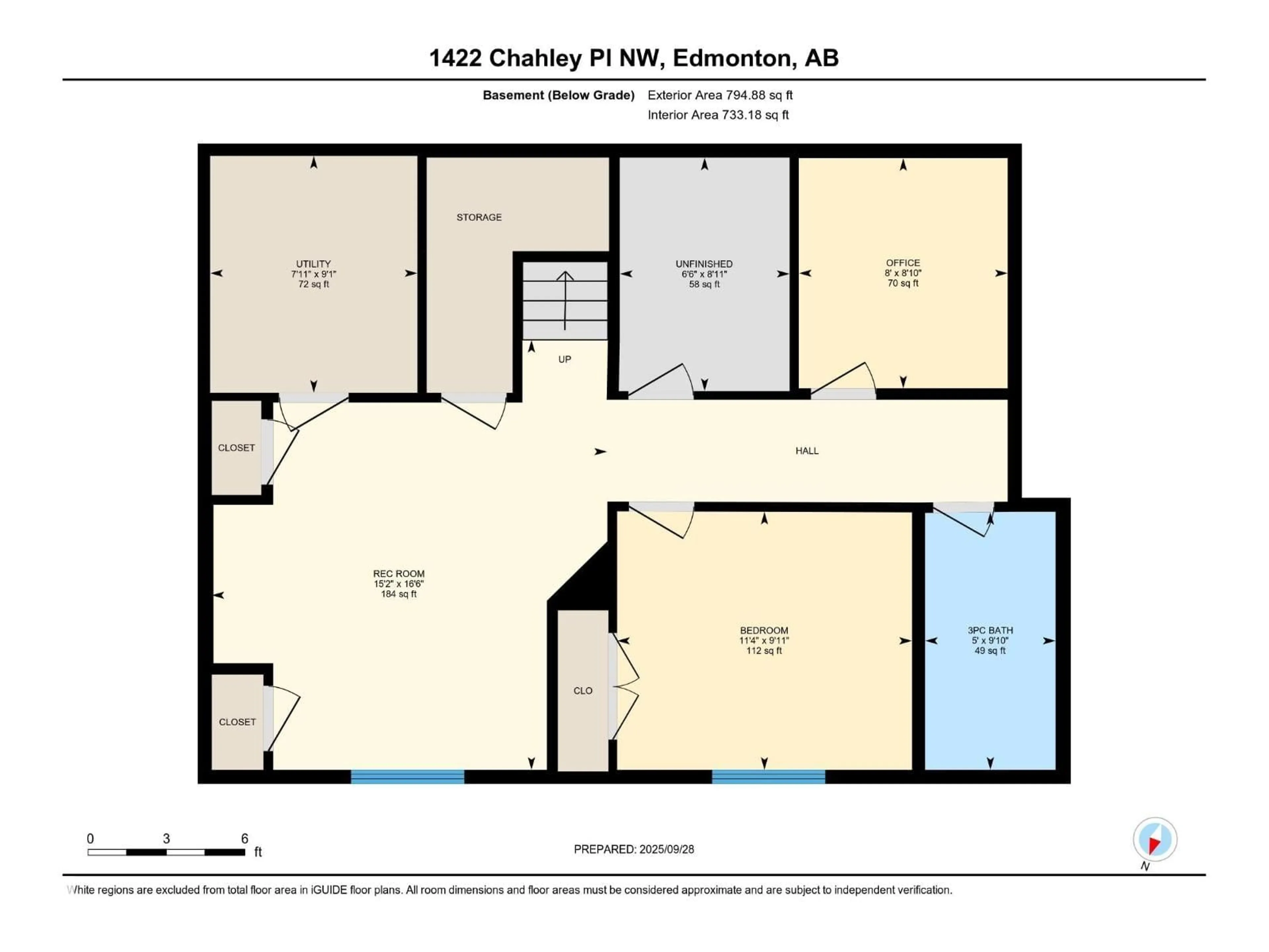 Floor plan for 1422 CHAHLEY PL, Edmonton Alberta T6M0J3