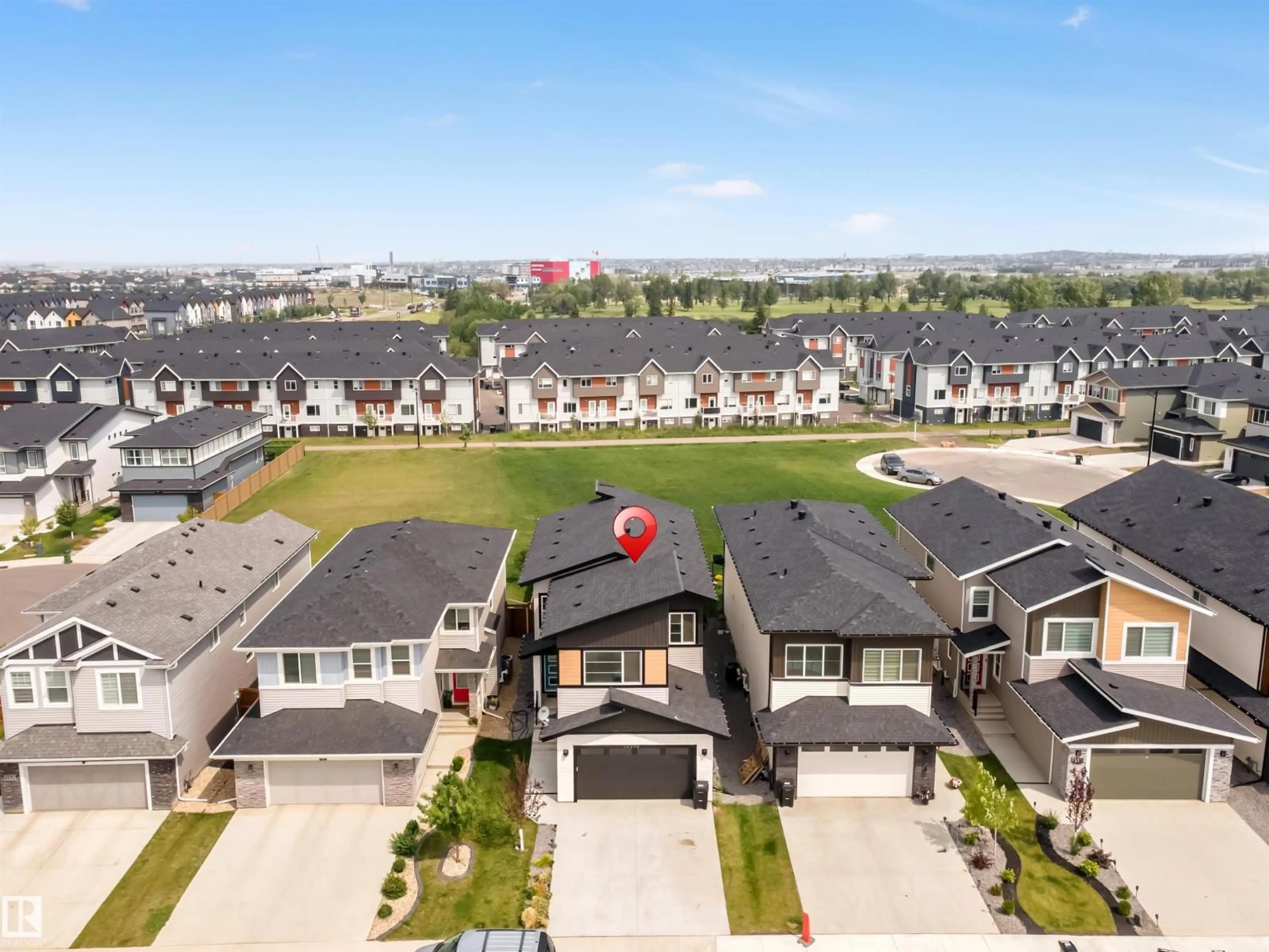 A pic from outside/outdoor area/front of a property/back of a property/a pic from drone, street for SW - 15518 13A AV, Edmonton Alberta T6W1A4