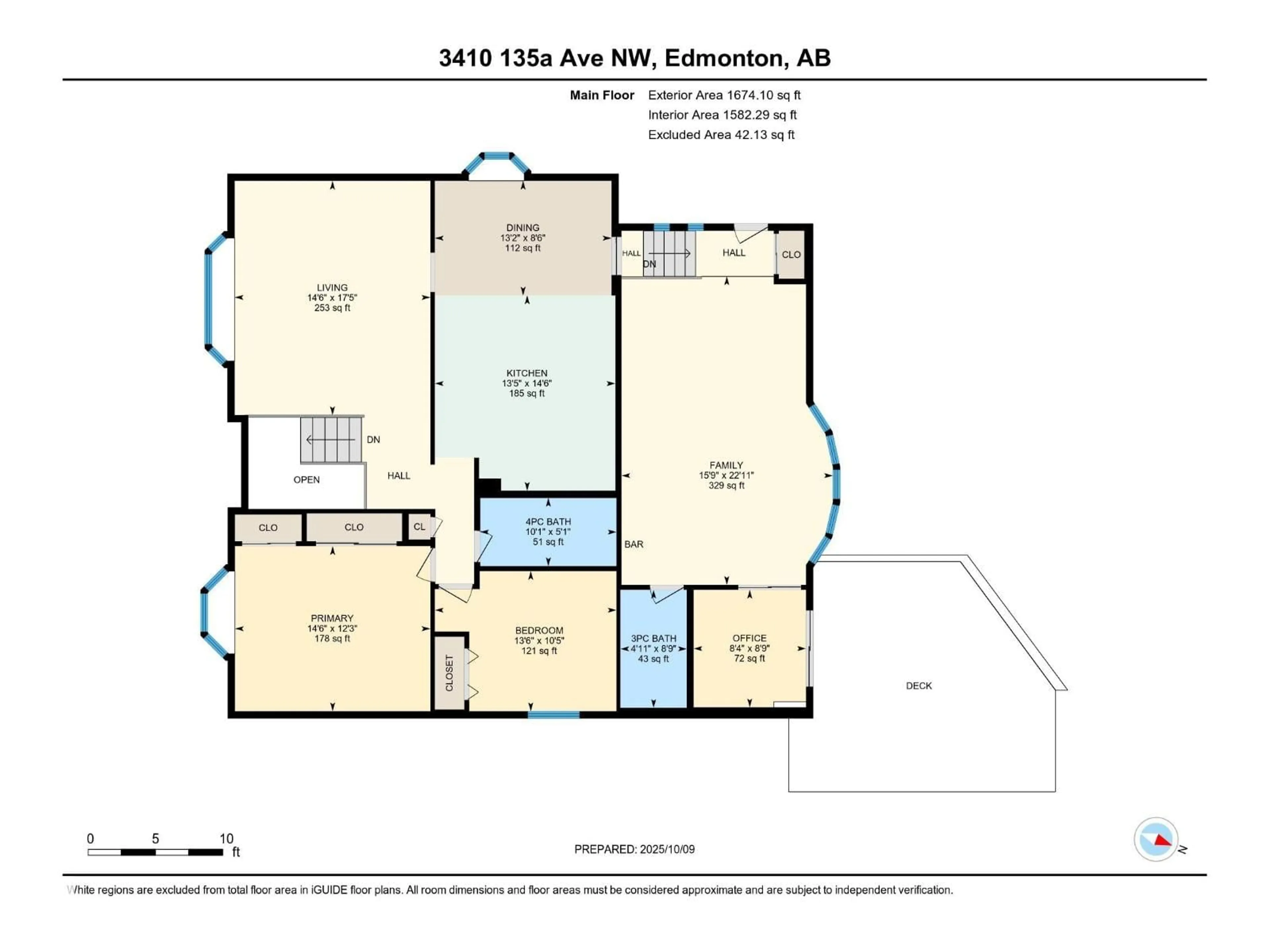 Floor plan for NW - 3410 135A AV, Edmonton Alberta T5A2V9