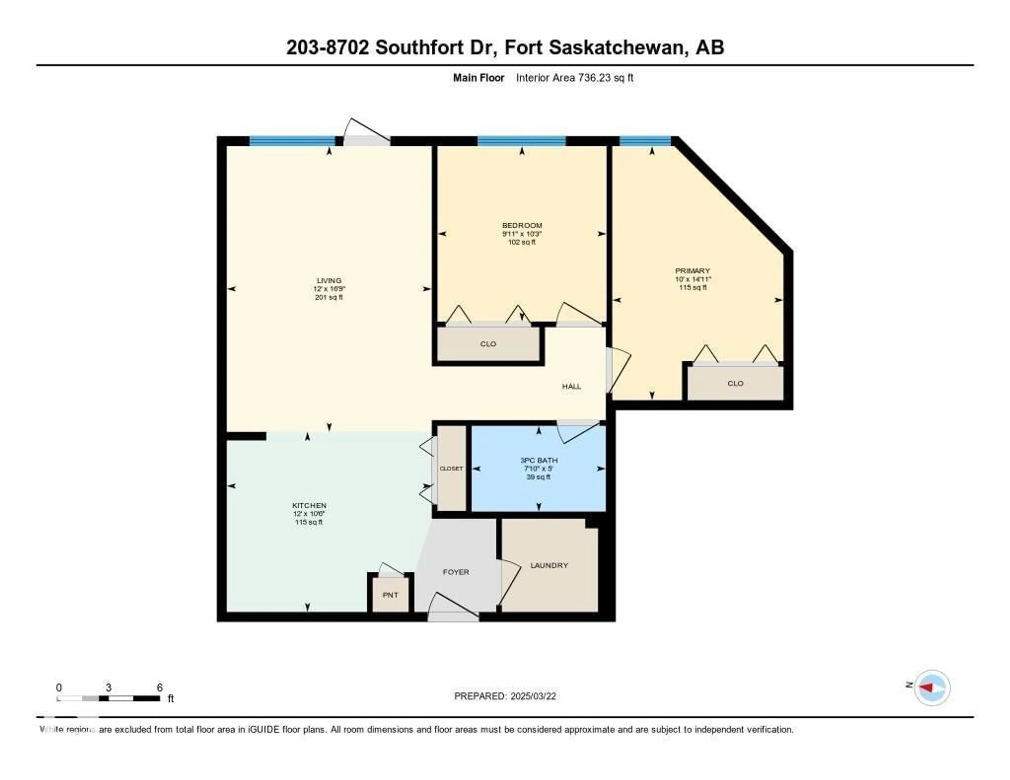 Floor plan for #203 - 8702 SOUTHFORT DR, Fort Saskatchewan Alberta T8L4R6
