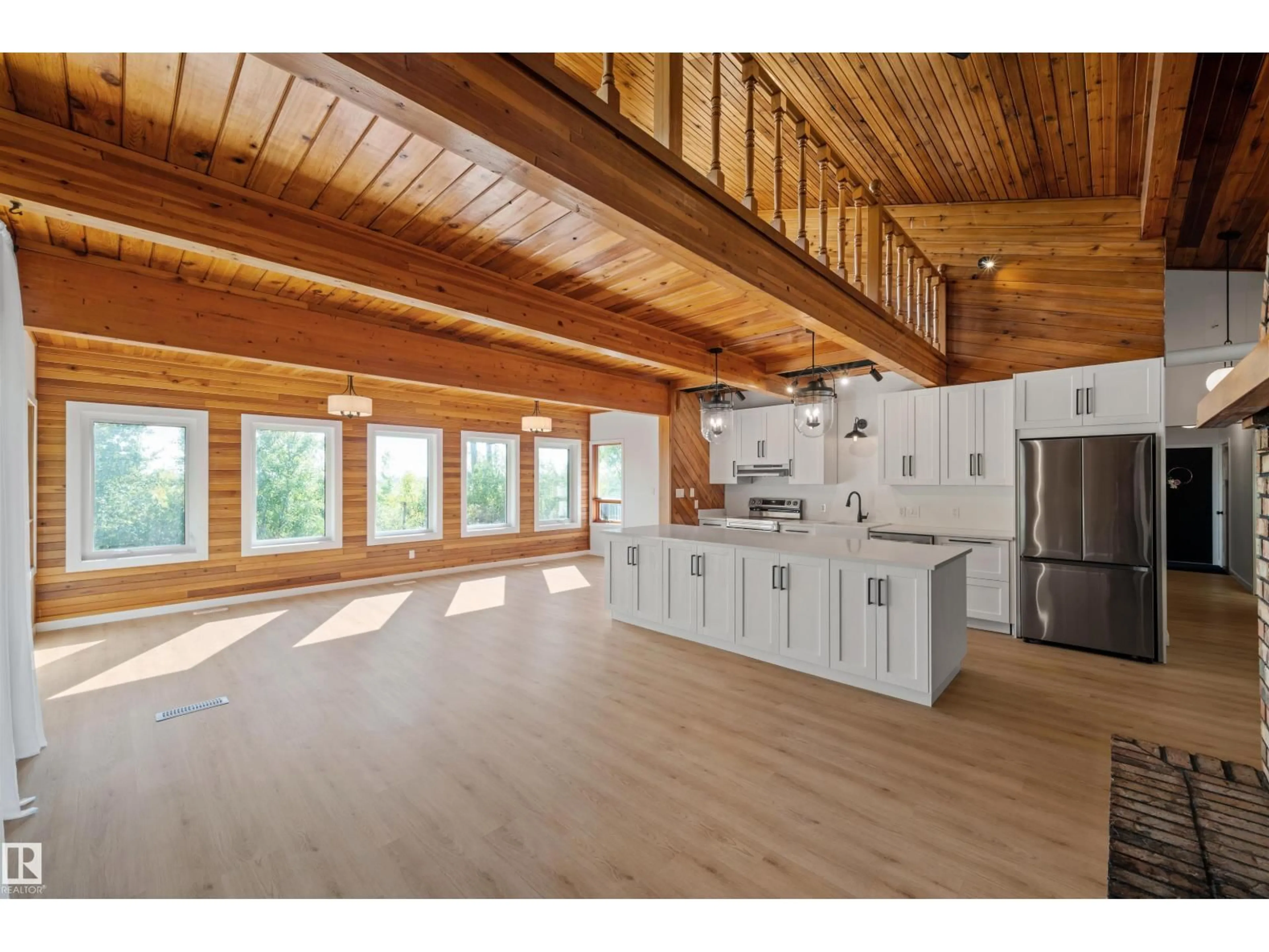 Open concept kitchen, wood/laminate floor for 51380 RGE ROAD 205, Rural Strathcona County Alberta T8G1G3