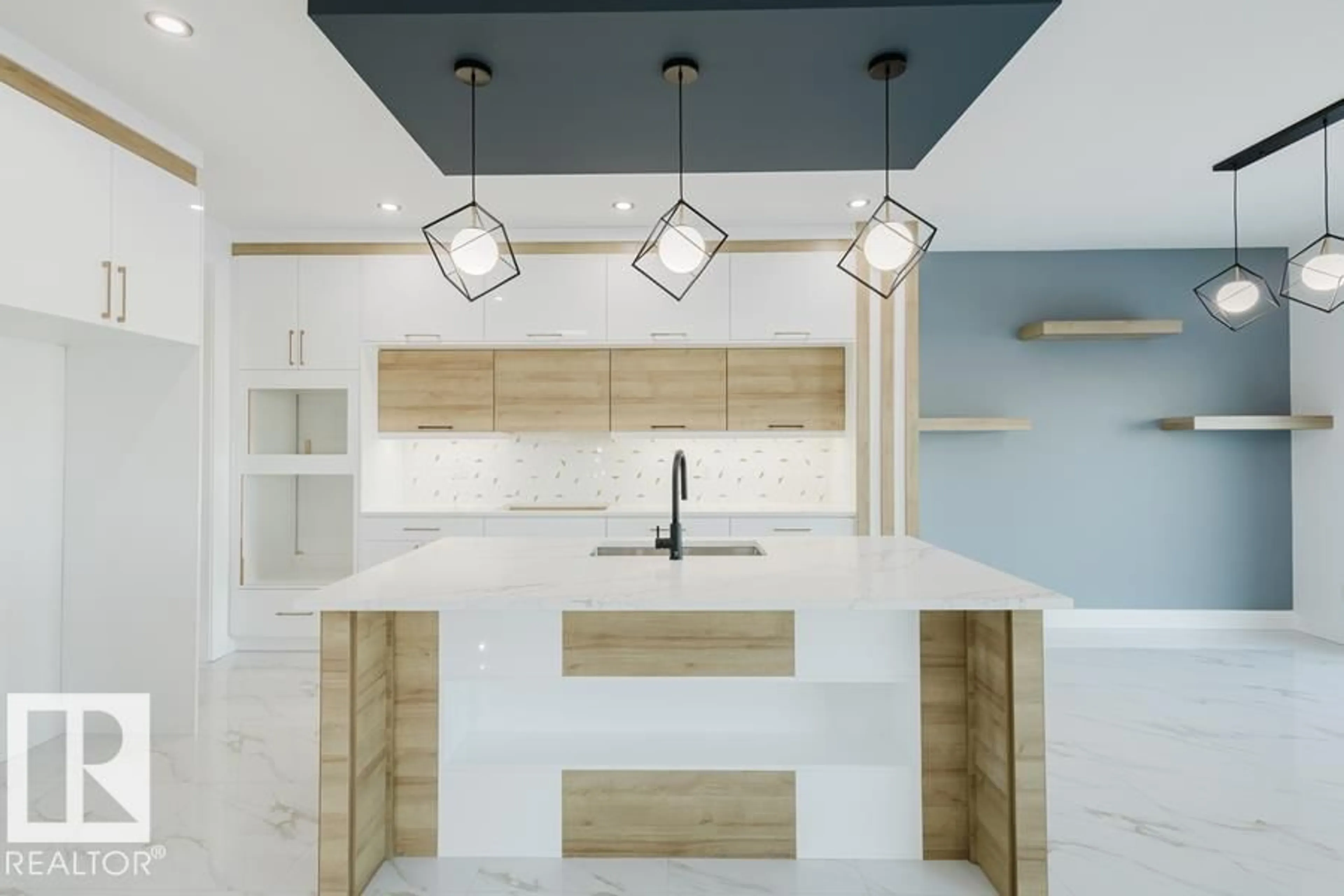 Contemporary kitchen, ceramic/tile floor for NW - 18643 130 STREET, Edmonton Alberta T6V0N3