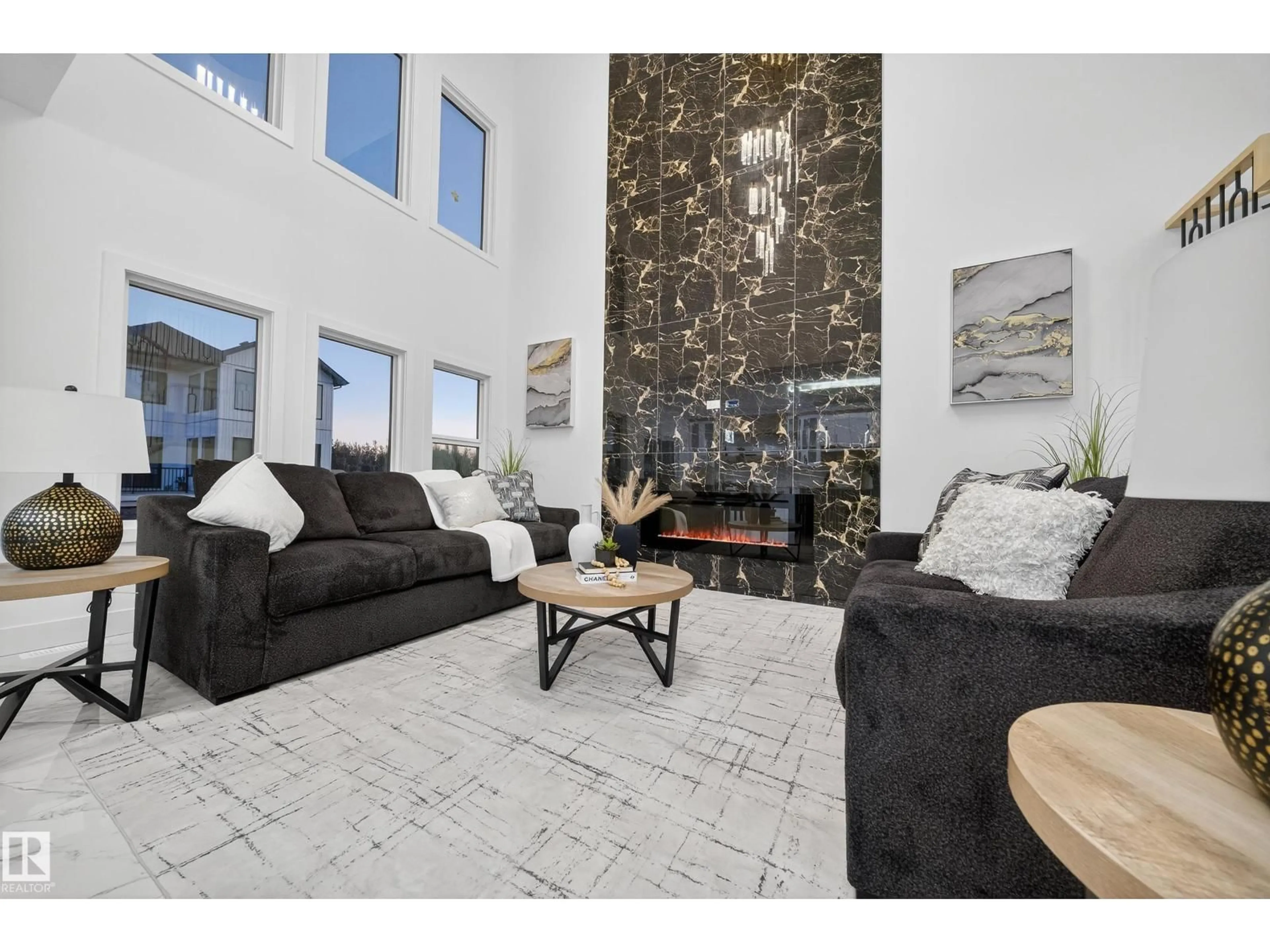 Living room with furniture, unknown for 715 166 AV, Edmonton Alberta T5Y2Z6