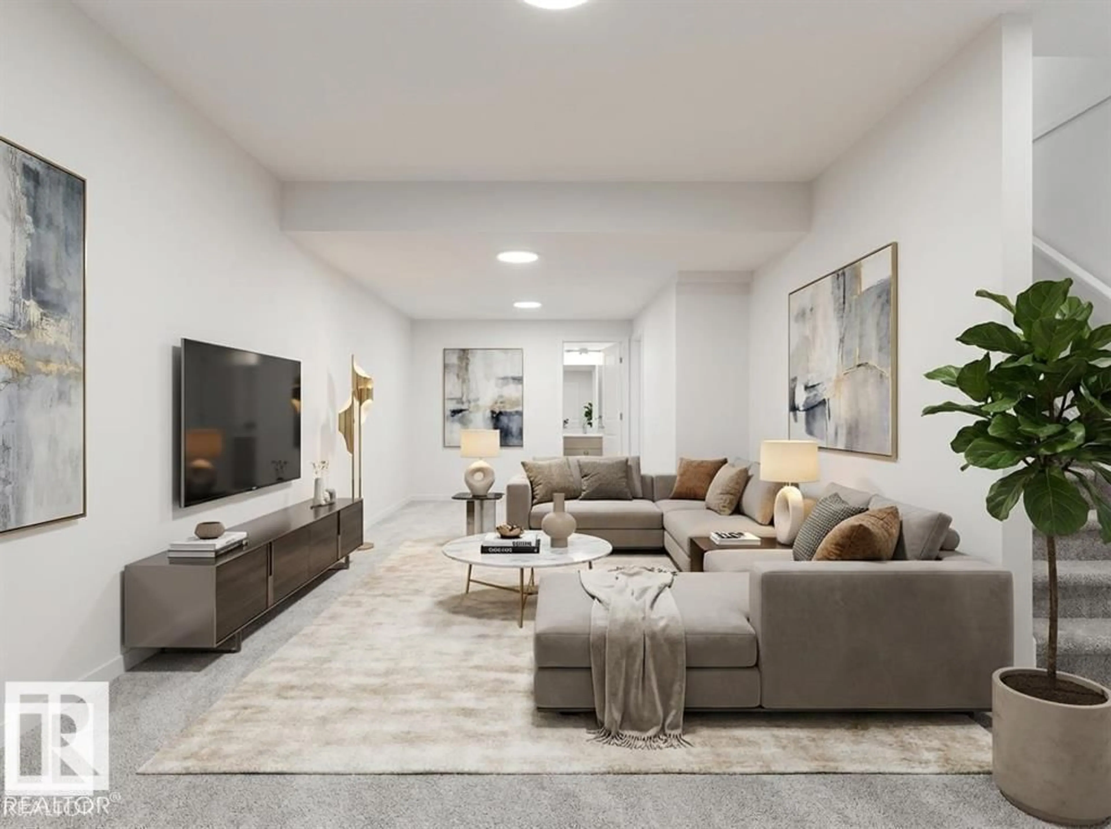 Living room with furniture, unknown for 4277 KINGLET DRIVE, Edmonton Alberta T5S2C2