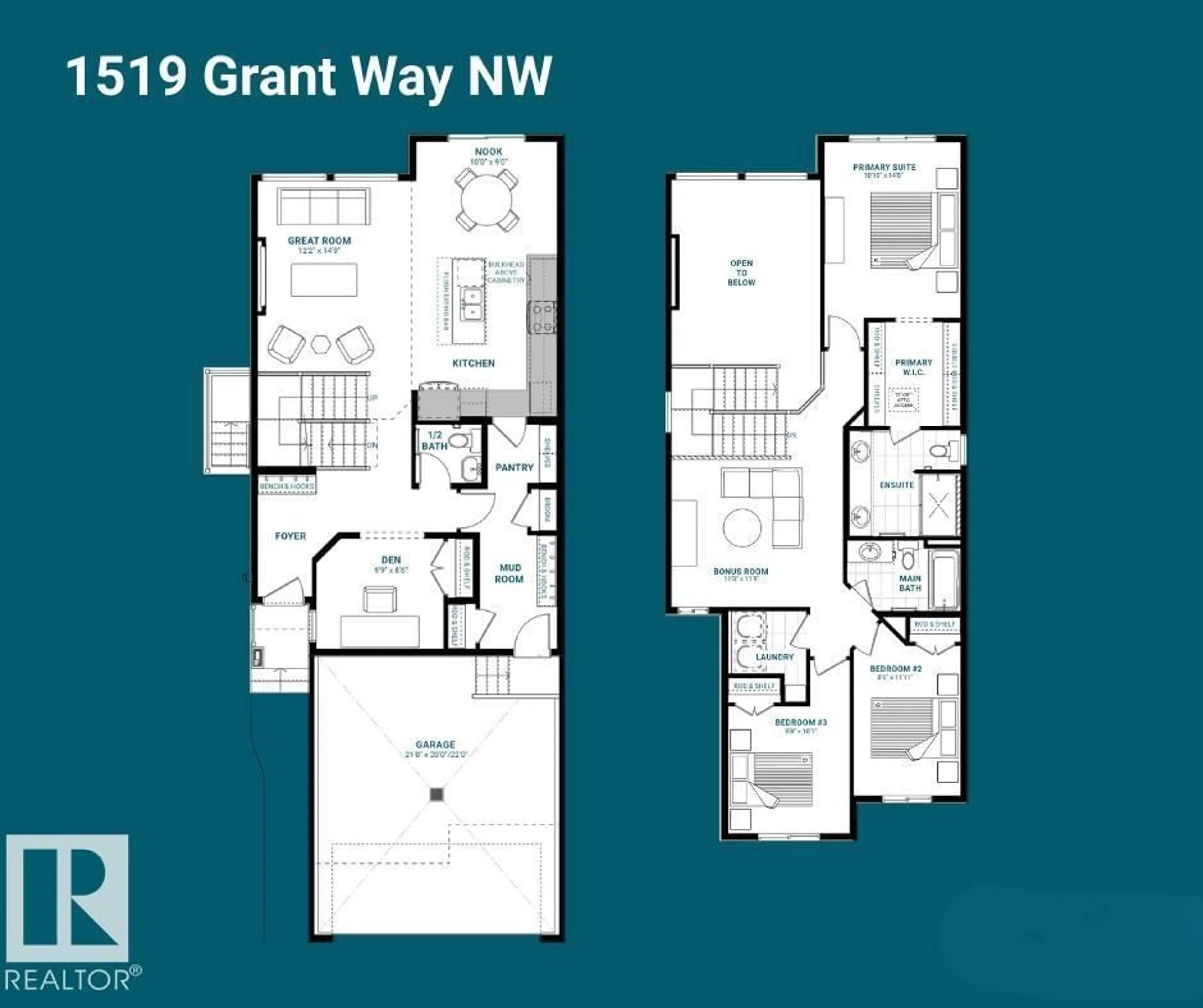 Floor plan for 1519 GRANT WY, Edmonton Alberta T5T0W2