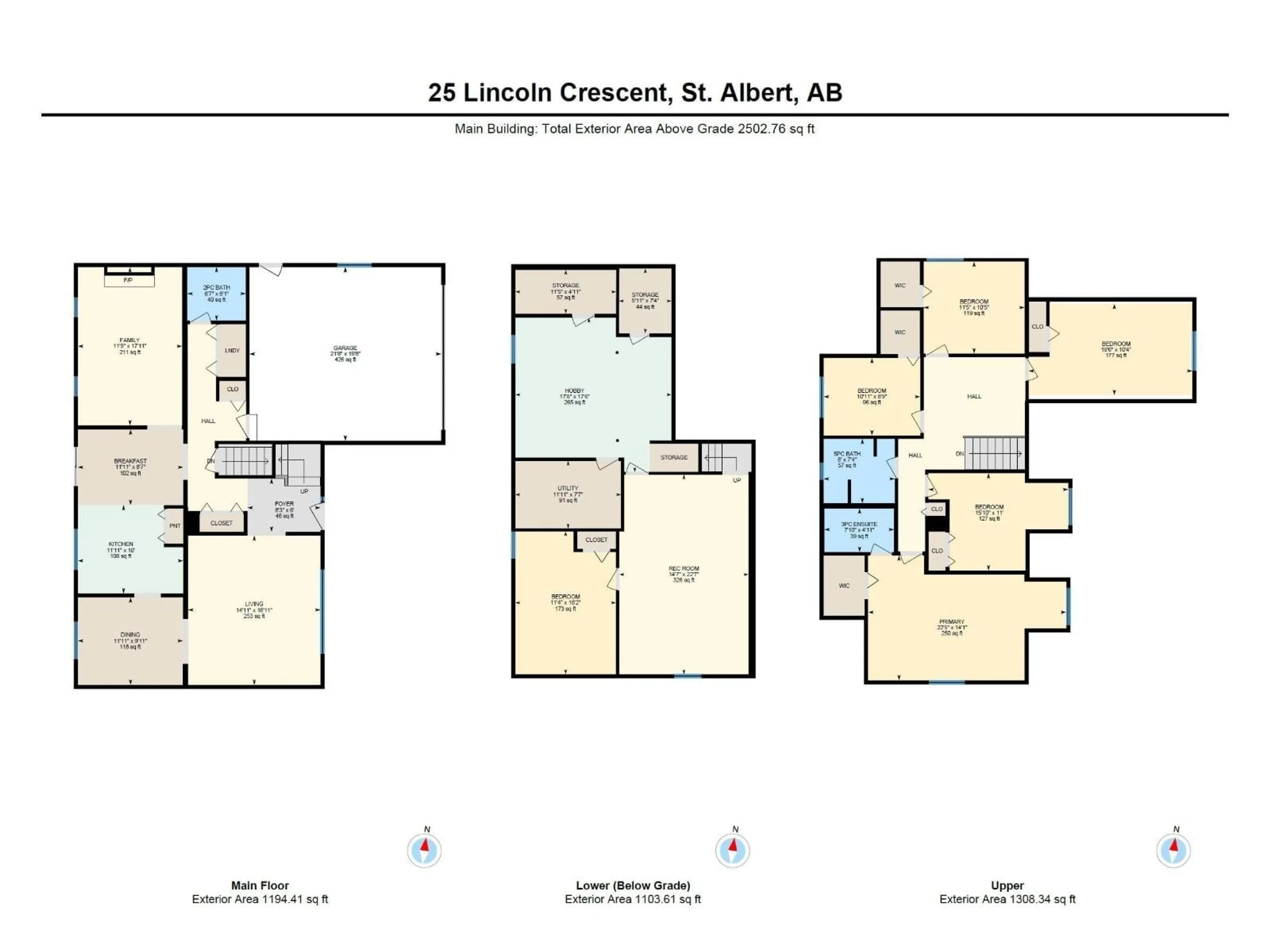 Floor plan for 25 LINCOLN CR, St. Albert Alberta T8N3M9
