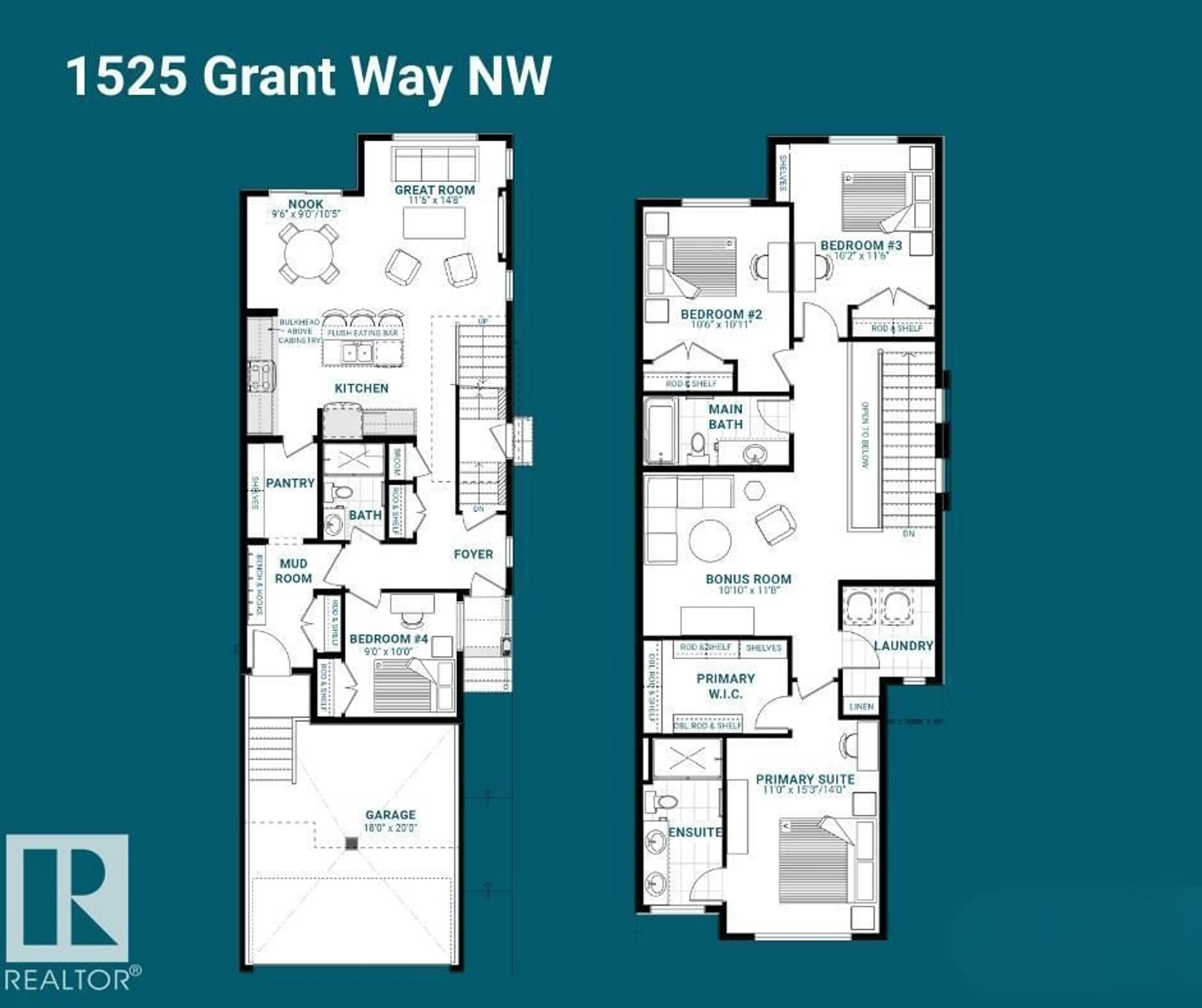 Floor plan for 1525 GRANT WY, Edmonton Alberta T5T0W2