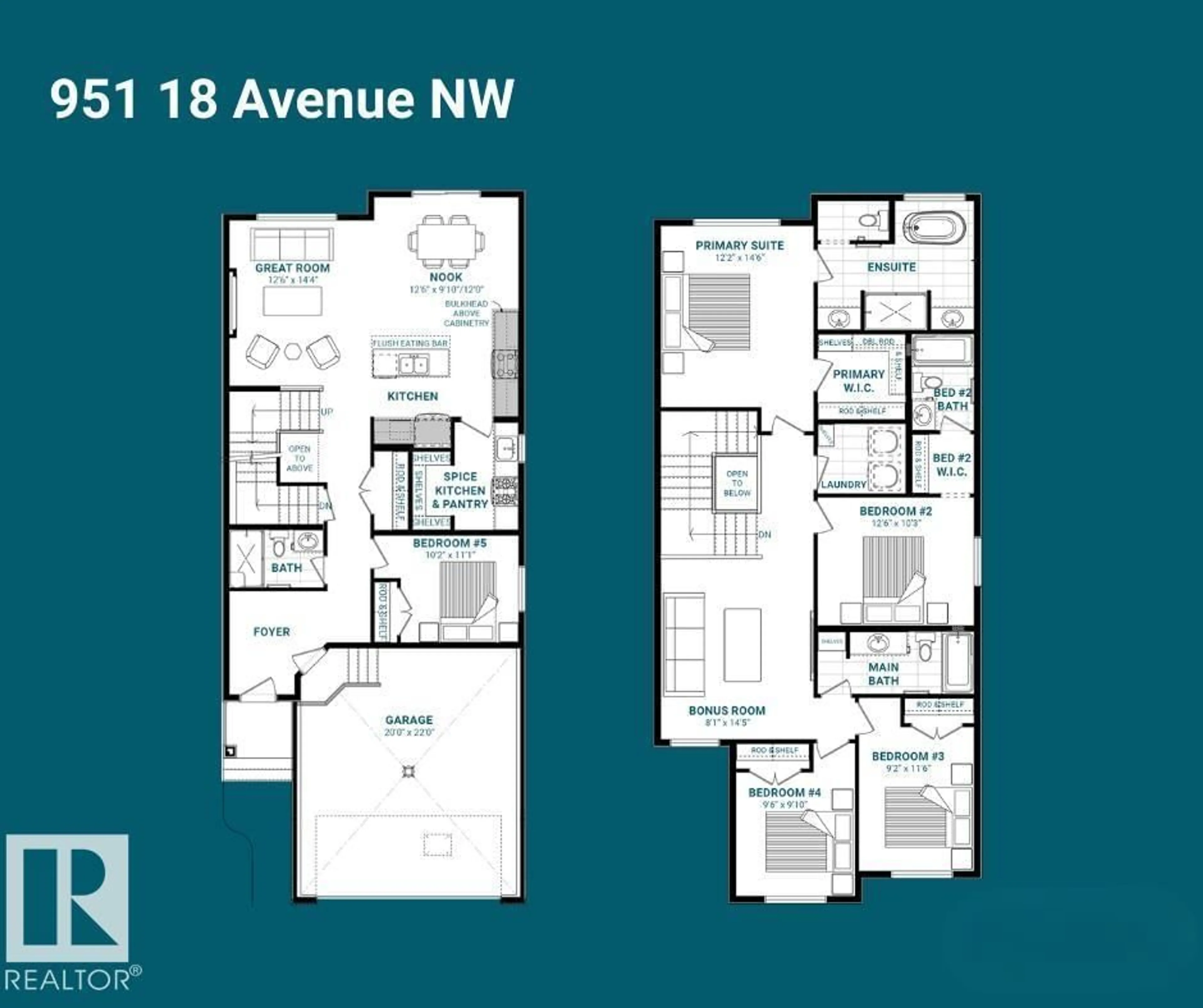 Floor plan for 951 18 AV, Edmonton Alberta T6T2X3