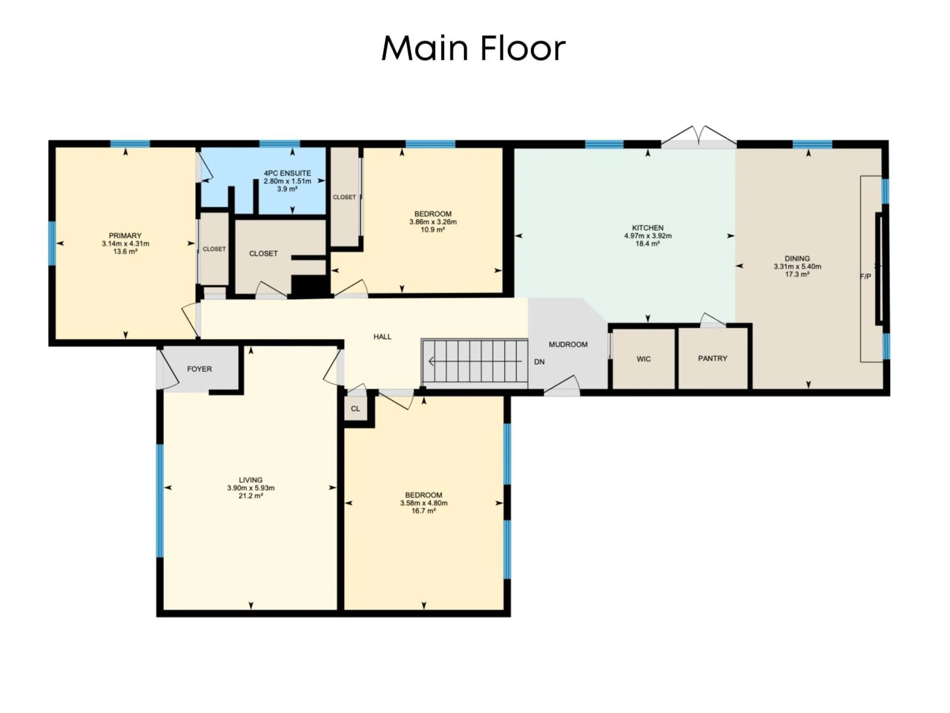 Floor plan for 9712 209 ST NW, Edmonton Alberta T5T5X9