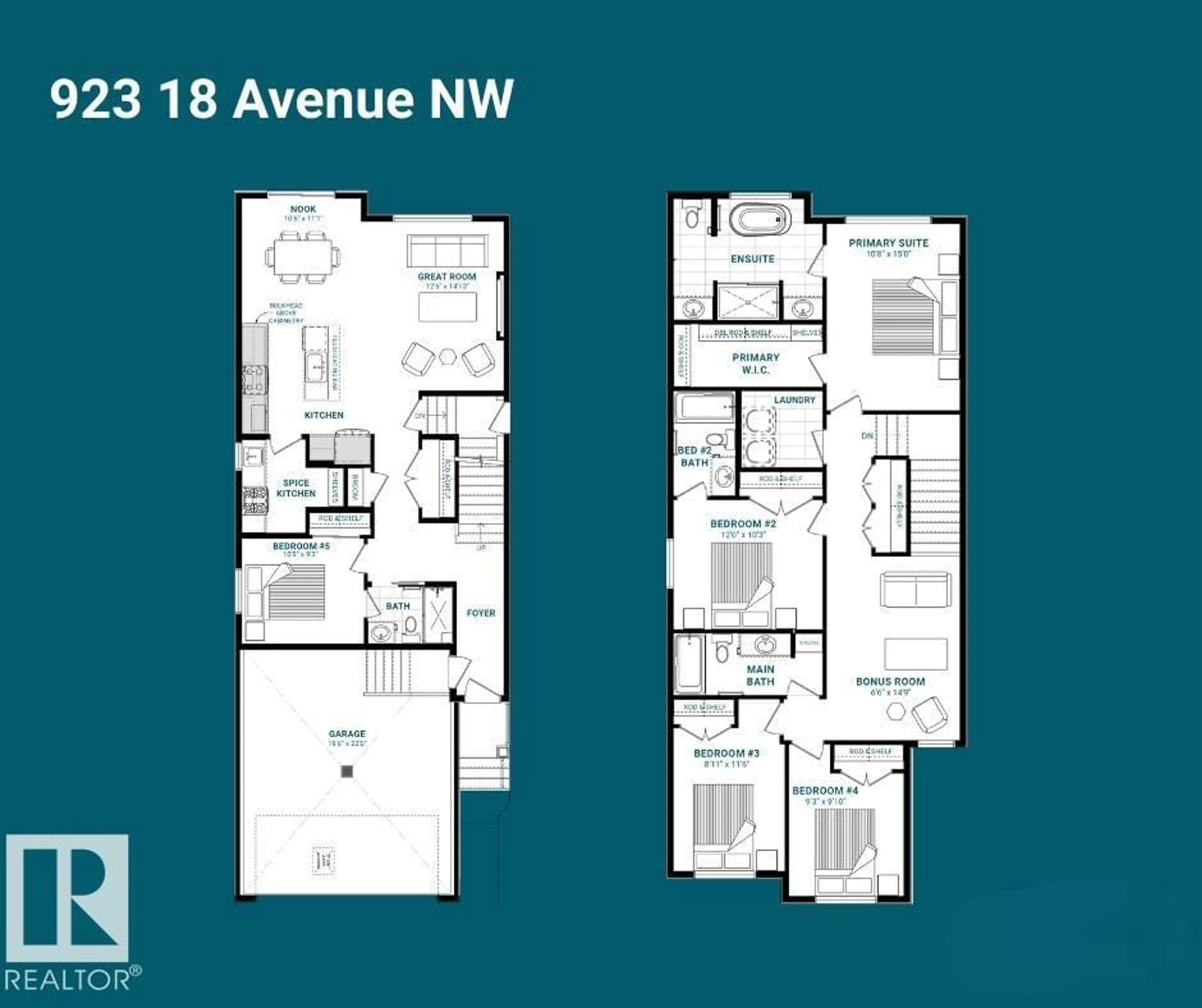 Floor plan for 923 18 AV, Edmonton Alberta T6T2X3