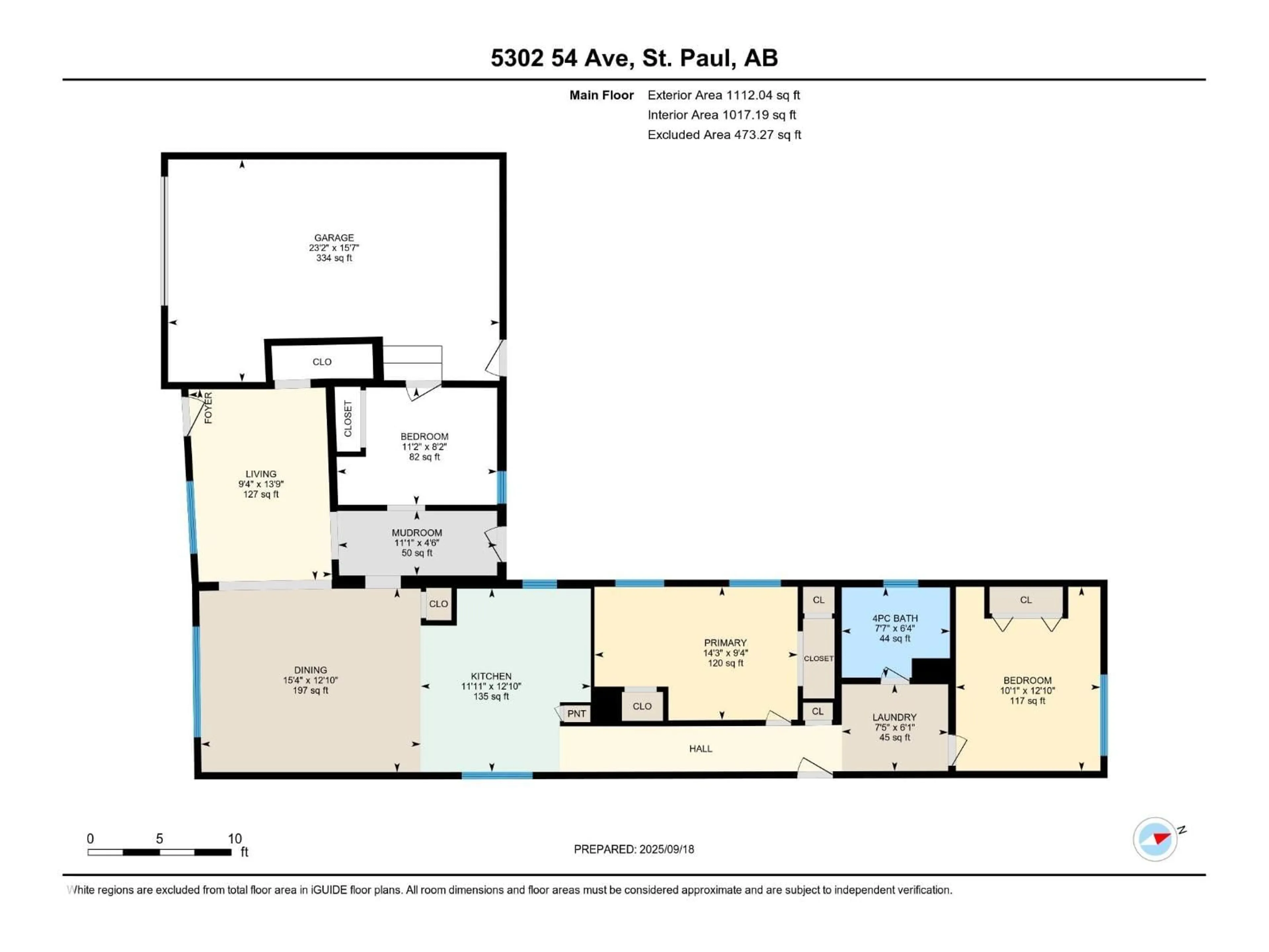 Floor plan for 5302 54 AV, St. Paul Town Alberta T0A3A1