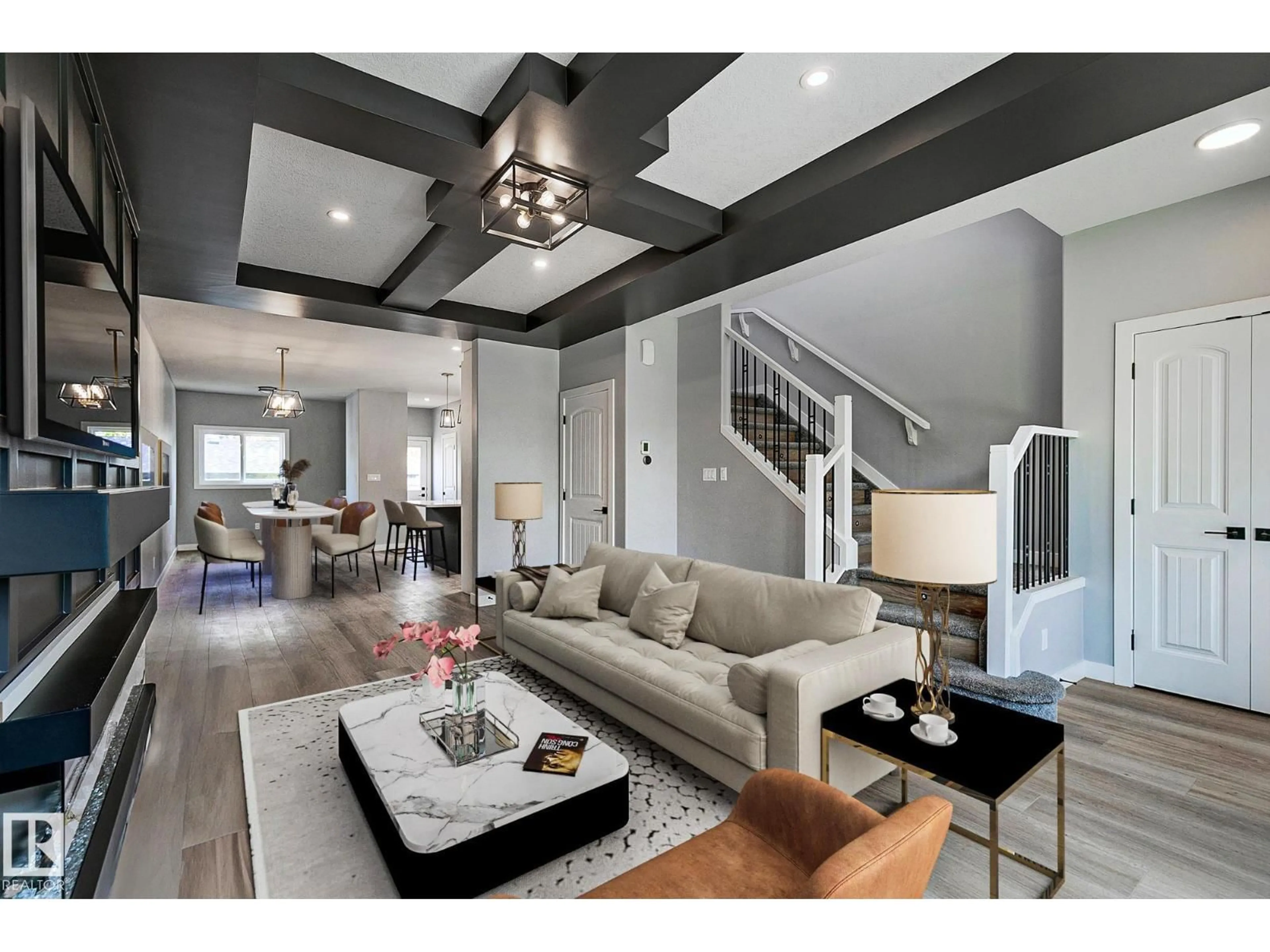 Living room with furniture, unknown for 11633 ST ALBERT TR, Edmonton Alberta T5M3L6