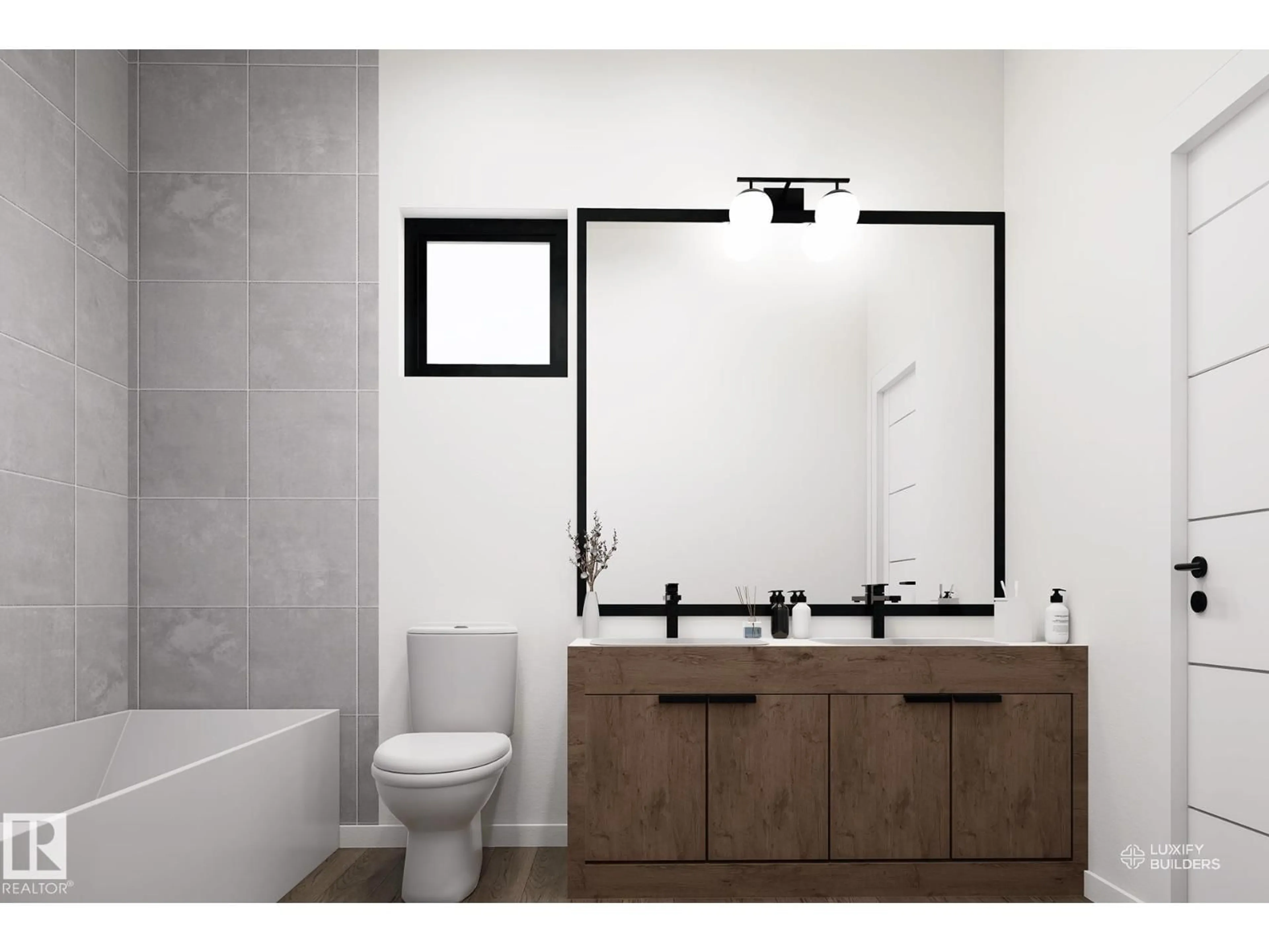 Contemporary bathroom, ceramic/tile floor for 11347 111 AV, Edmonton Alberta T5G0C8