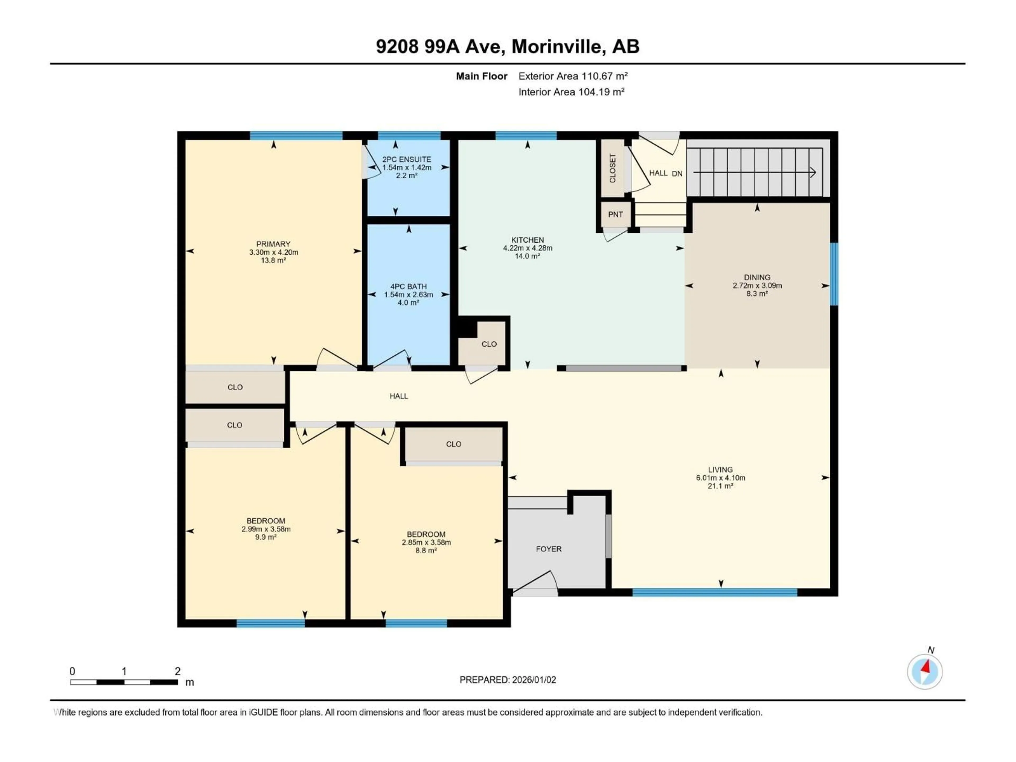 Floor plan for 9208 99A AV, Morinville Alberta T8R1J6